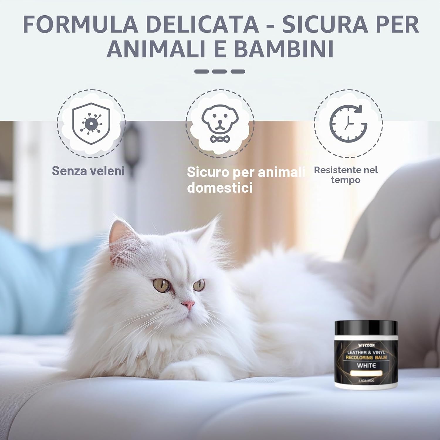 Thumbnail 4 de WYCOON Kit Riparazione Pelle Grigio Scuro 1 kit