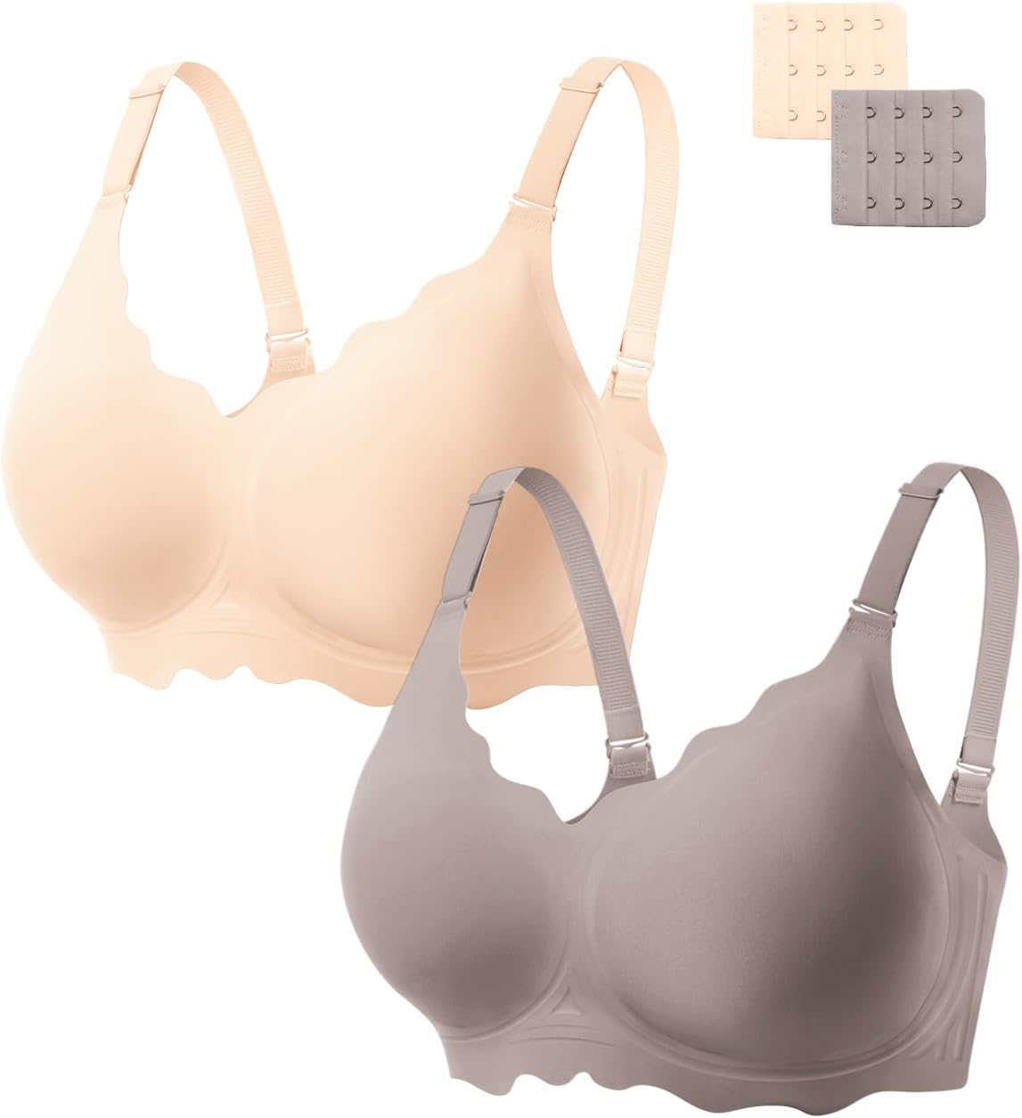 Detalle de COCOMARTS CC-BRA1013-CC Wireless Bra with Jelly Support and Scalloped Edges