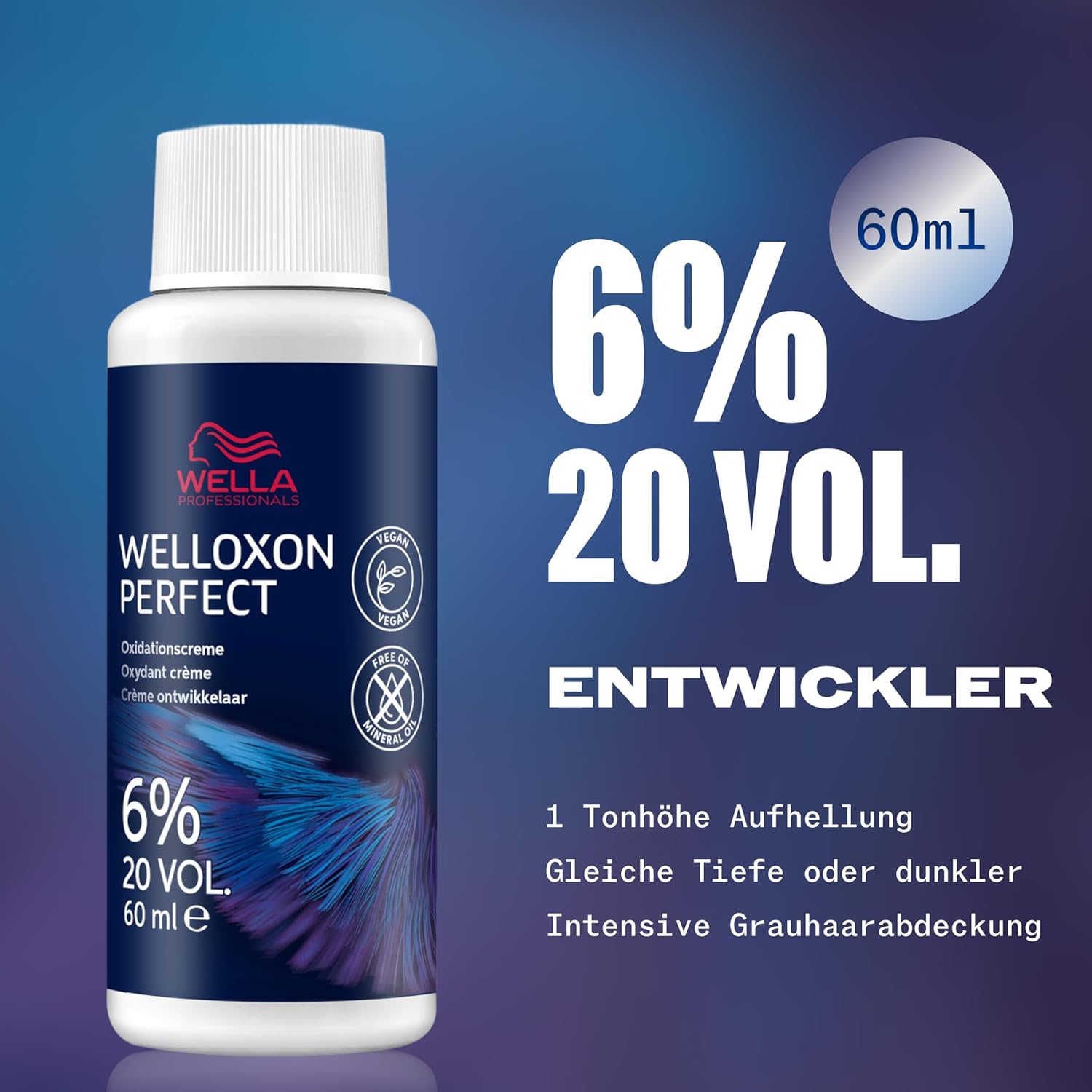 Thumbnail 1 de Wella Professionals Welloxon Perfect Entwickler 6% (20 Vol) – Oxidant für Haarfarbe & Tönung – 60 ml