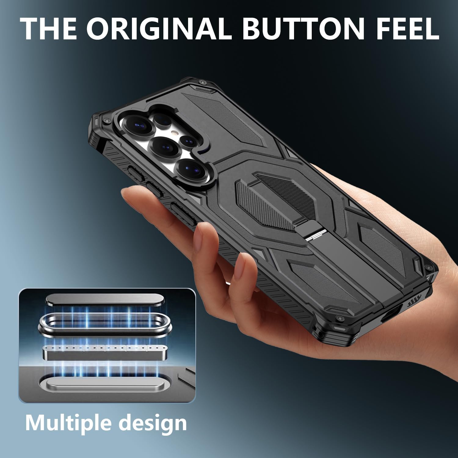 Detalle de BQQFG Galaxy S25 Ultra Case with MagSafe Compatibility and Folding Kickstand