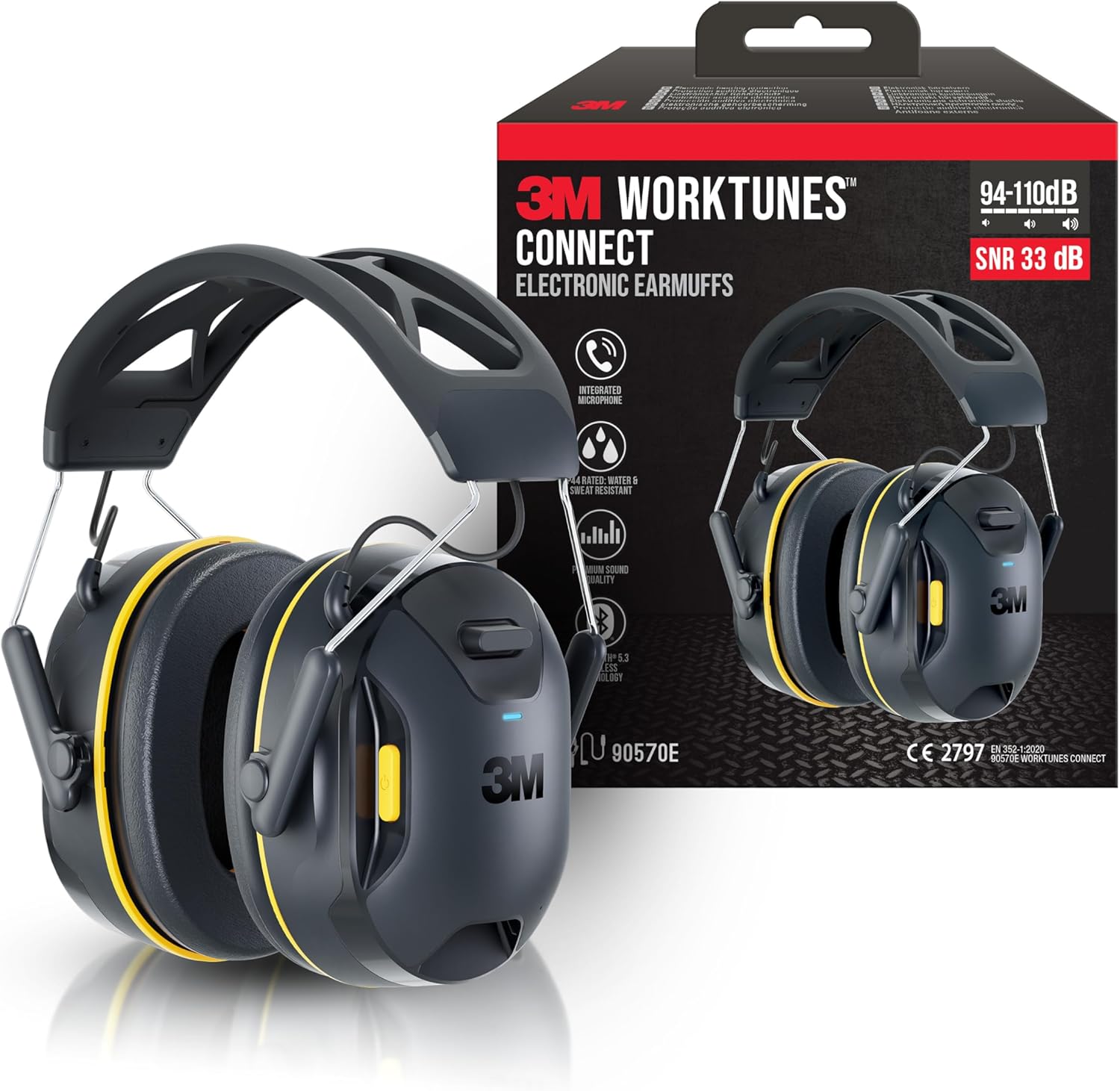 Thumbnail 6 de 3M WorkTunes Connect Kapselgehörschutz mit Bluetooth und Mikrofon