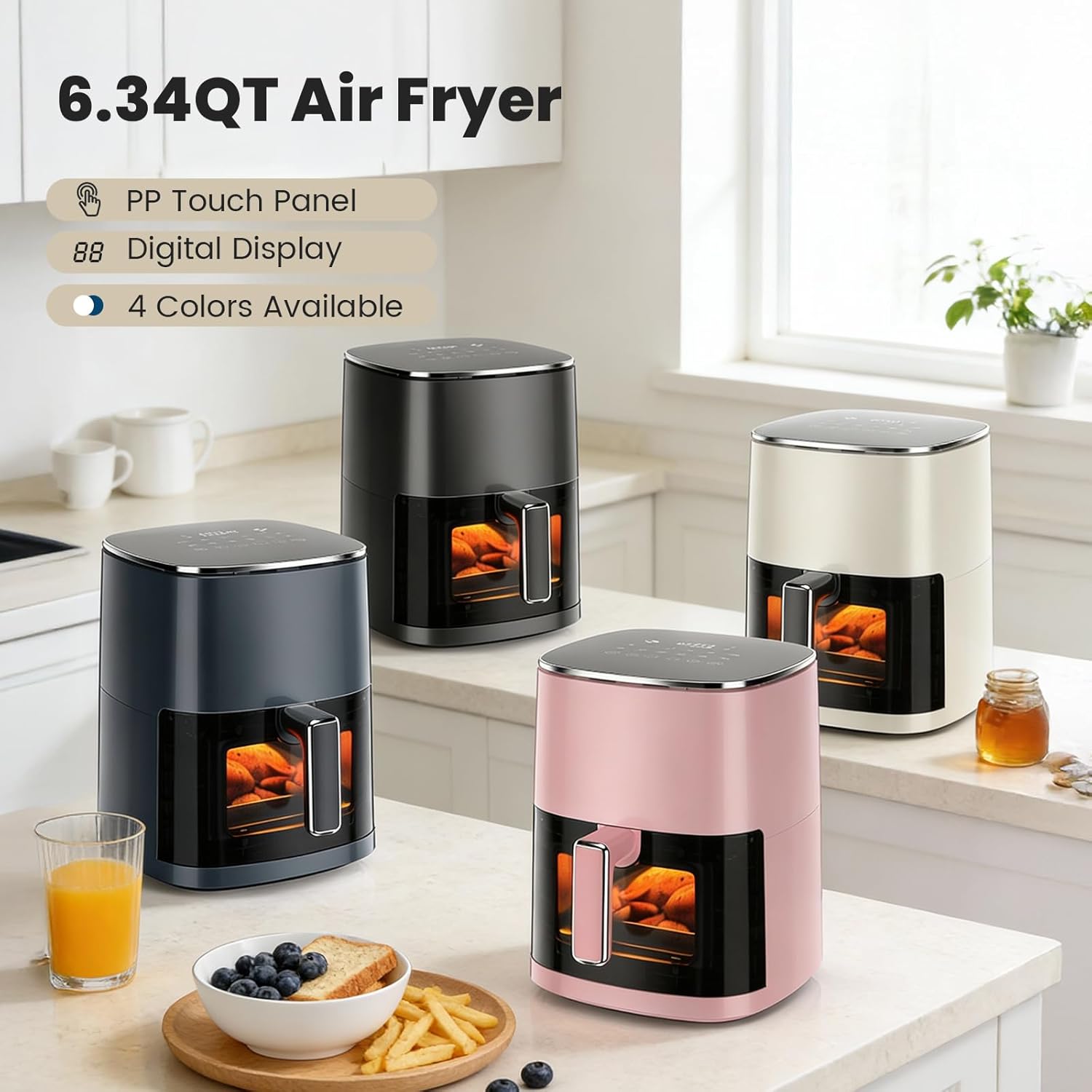 Thumbnail 4 de KMFurnila 6QT Square Air Fryer with Visual Window