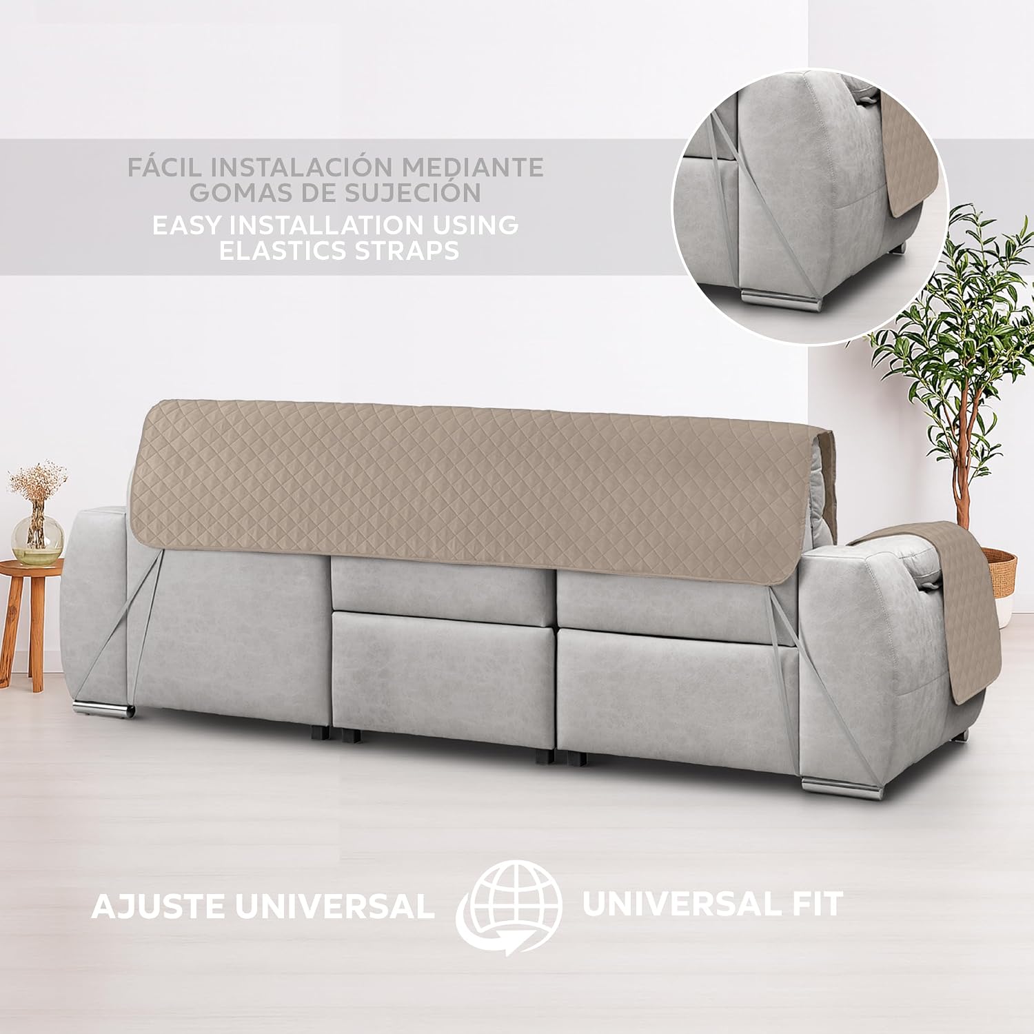 Thumbnail 4 de Textilhome Funda Chaise Longue 200 cm