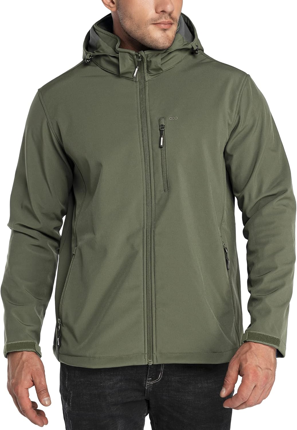 Detalle de 33,000ft Men's Waterproof Softshell Jacket with Fleece Lining and Detachable Hood