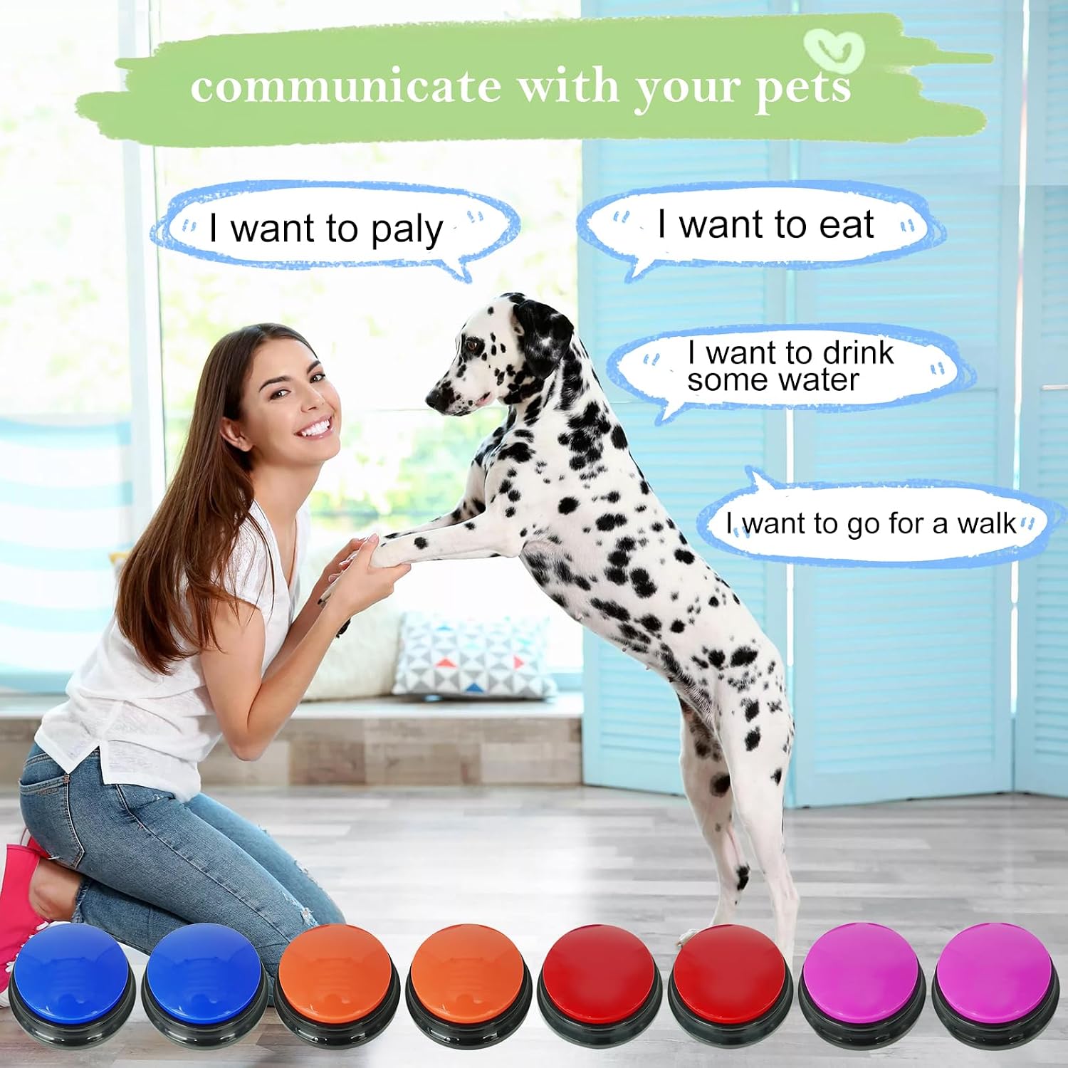 Detalle 2 de Gelabur Set of 8 Dog Buttons 30s