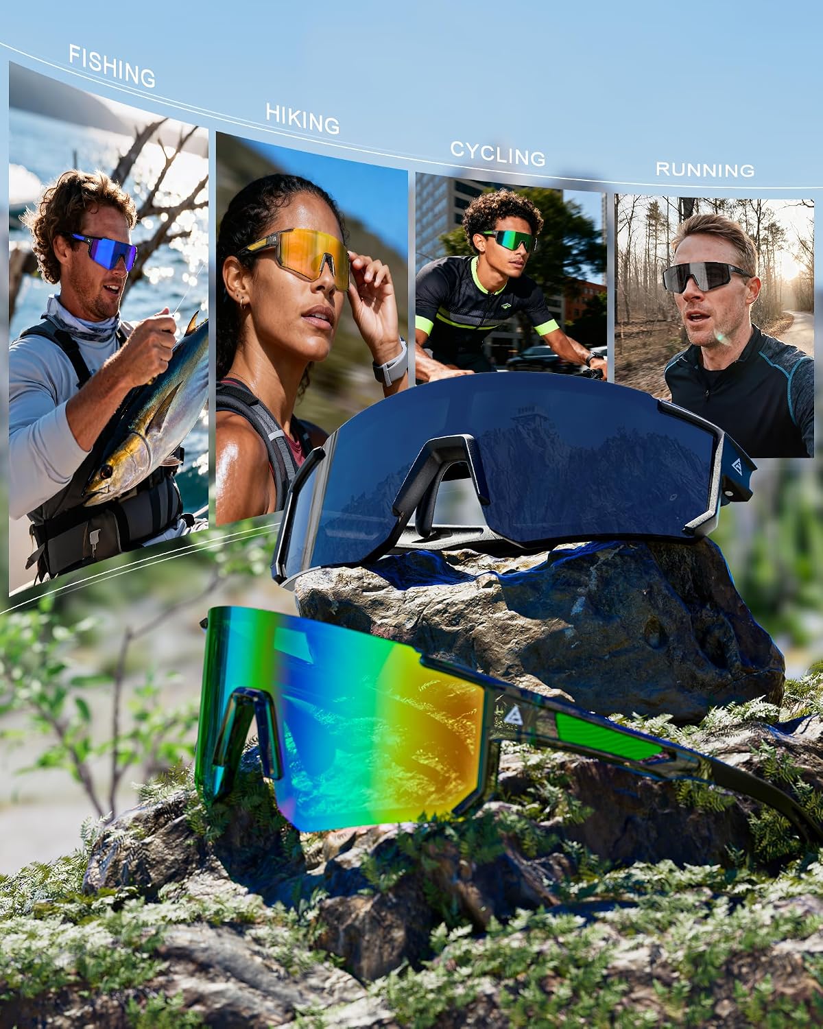 Thumbnail 5 de QALLY Polarized Sports Sunglasses for Men and Women