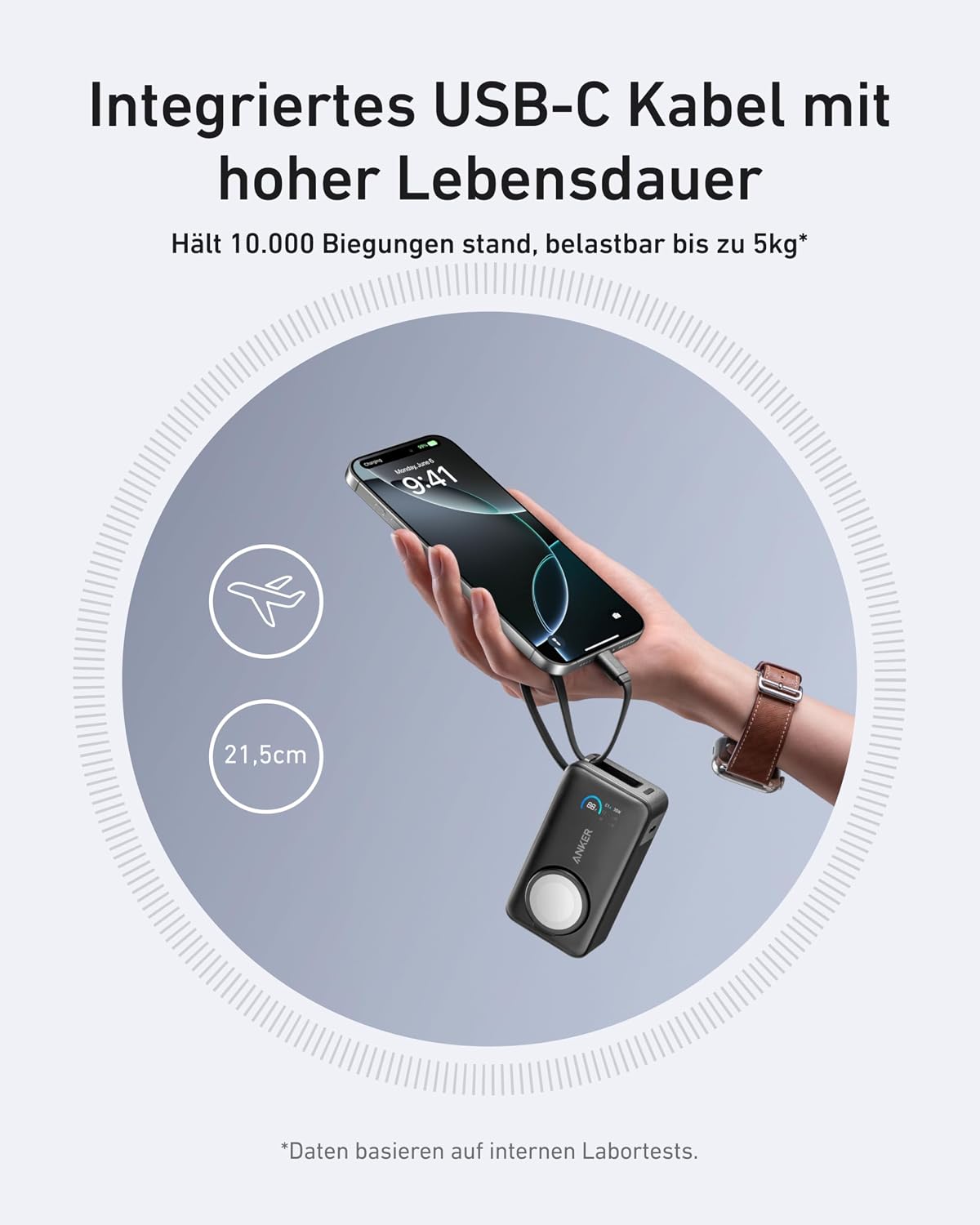 Detalle 2 de Anker MagGo Powerbank 10.000mAh für Apple Watch