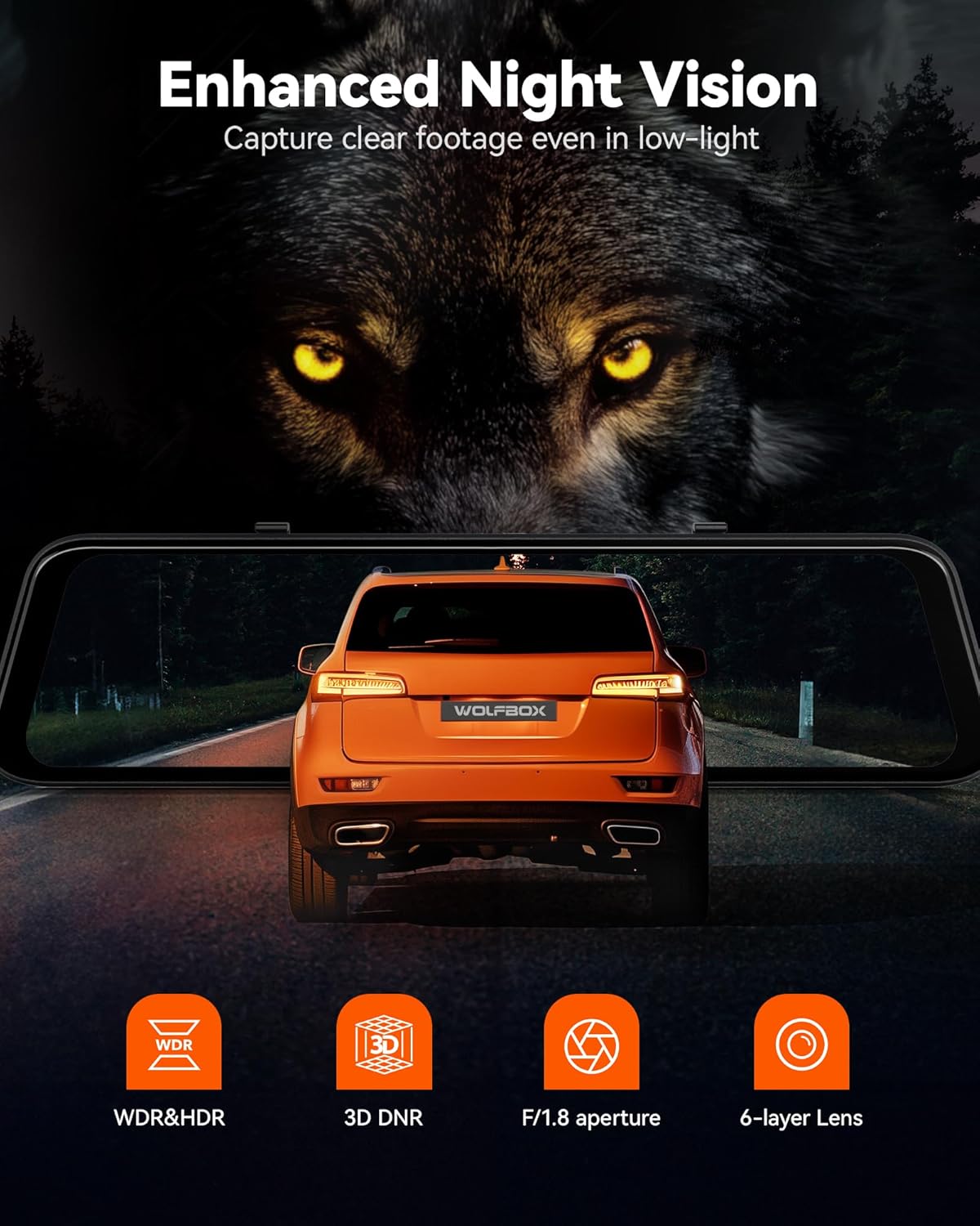 Thumbnail 6 de WOLFBOX G850 Pro caméra 4K 12 pouces