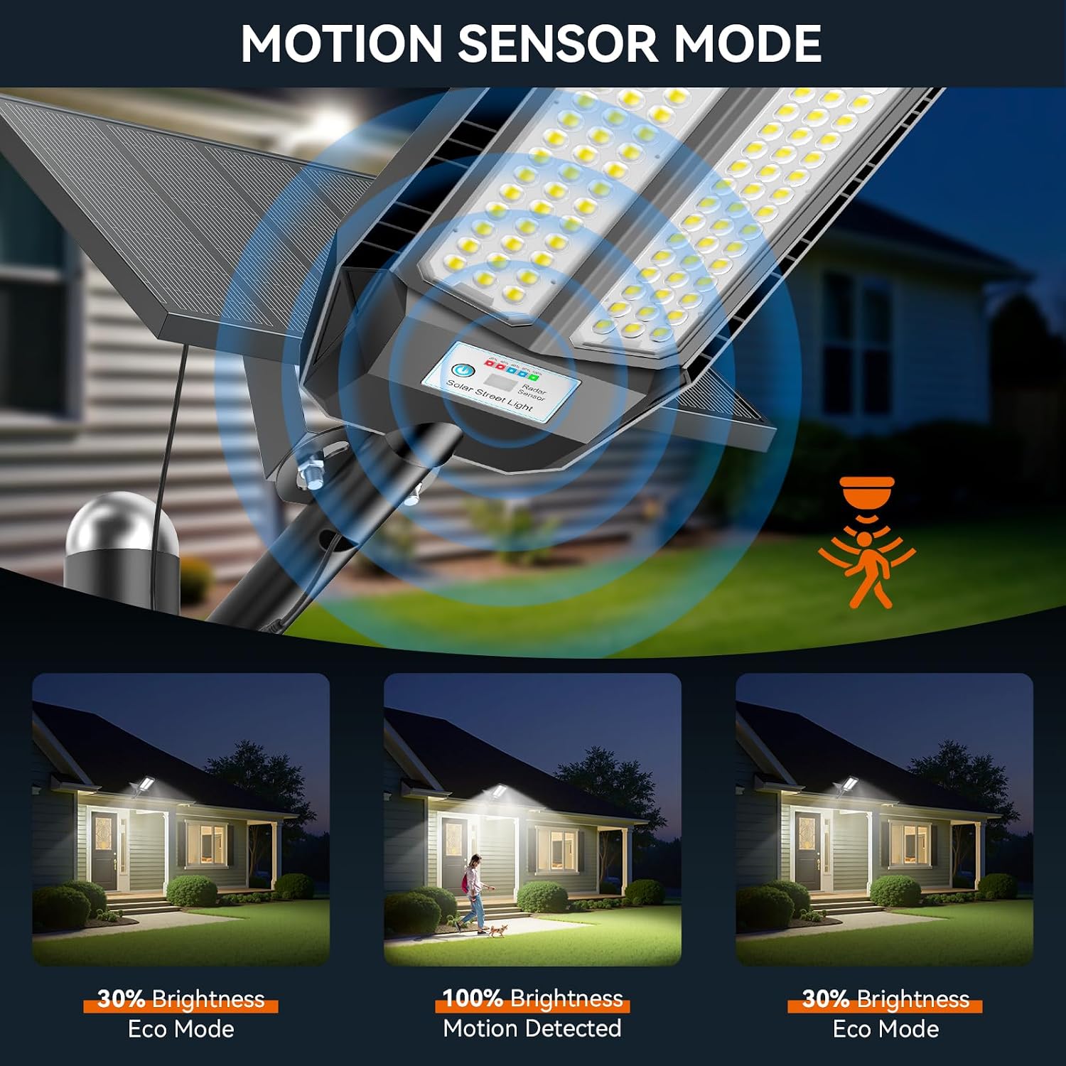 Detalle de JADIDIS 1200W Lampione Solare con Telecomando: illuminazione outdoor robusta e indipendente
