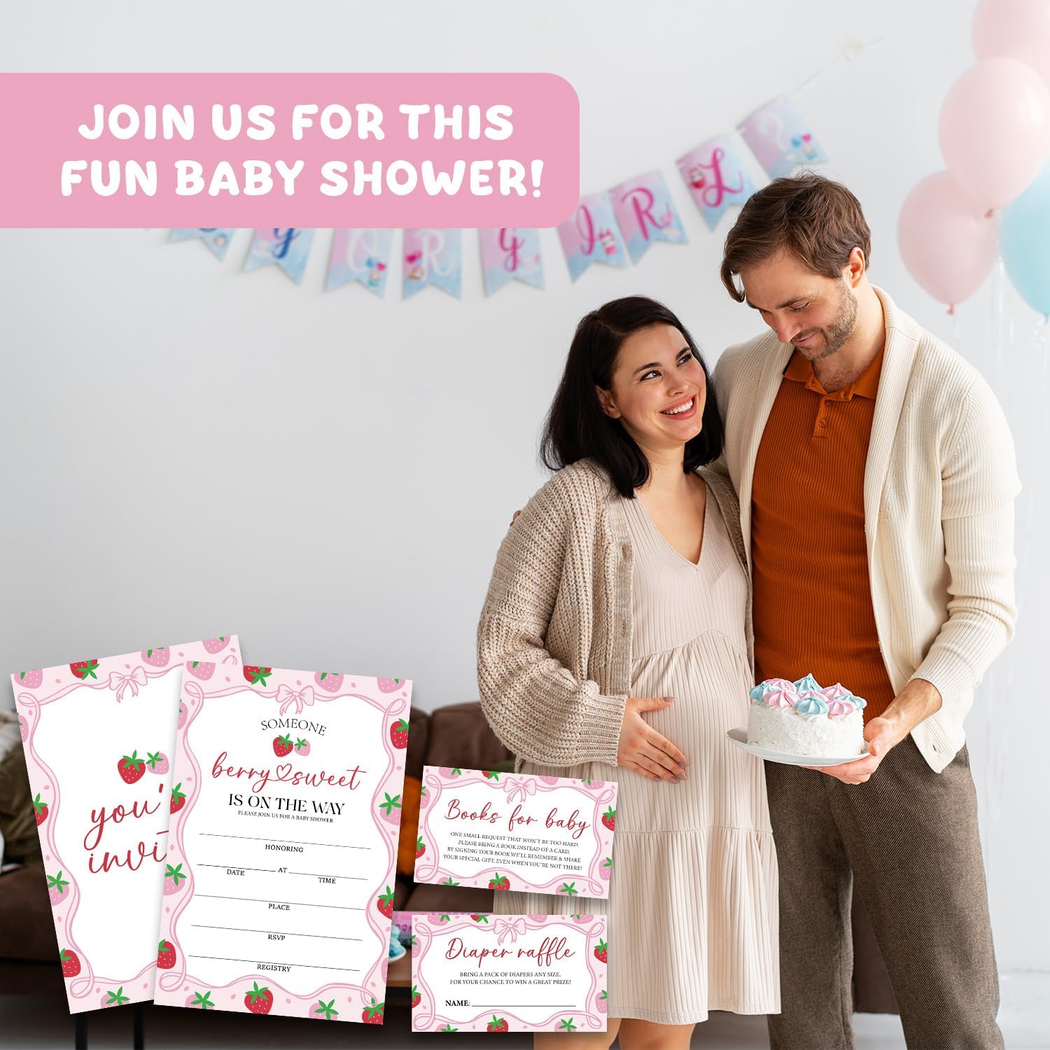 Detalle 1 de RLCNOT Baby Shower Invitation Set, Coated Paper