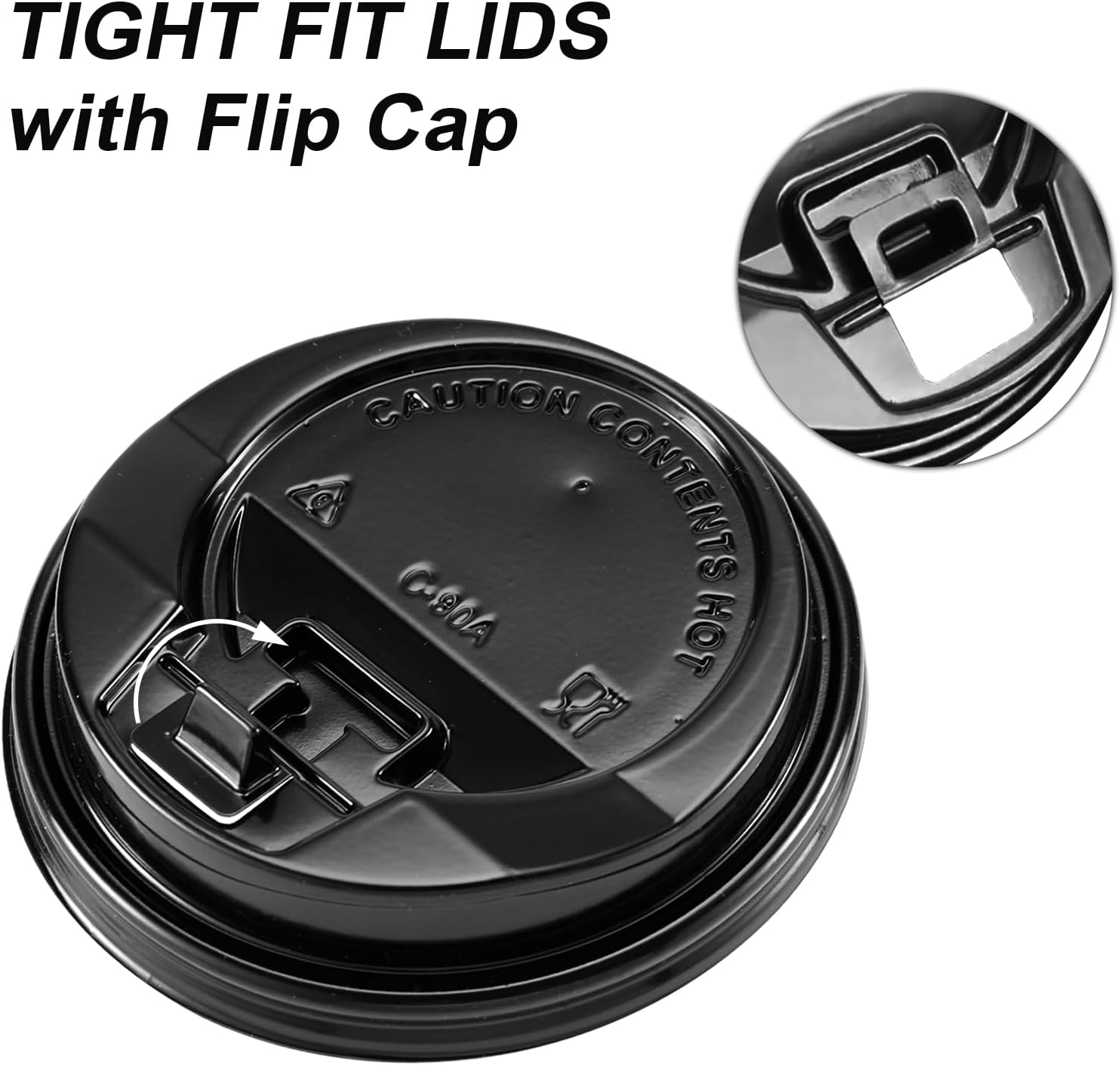 Detalle 2 de SIUQ 150-Pack Coffee Cup Lids ⚙