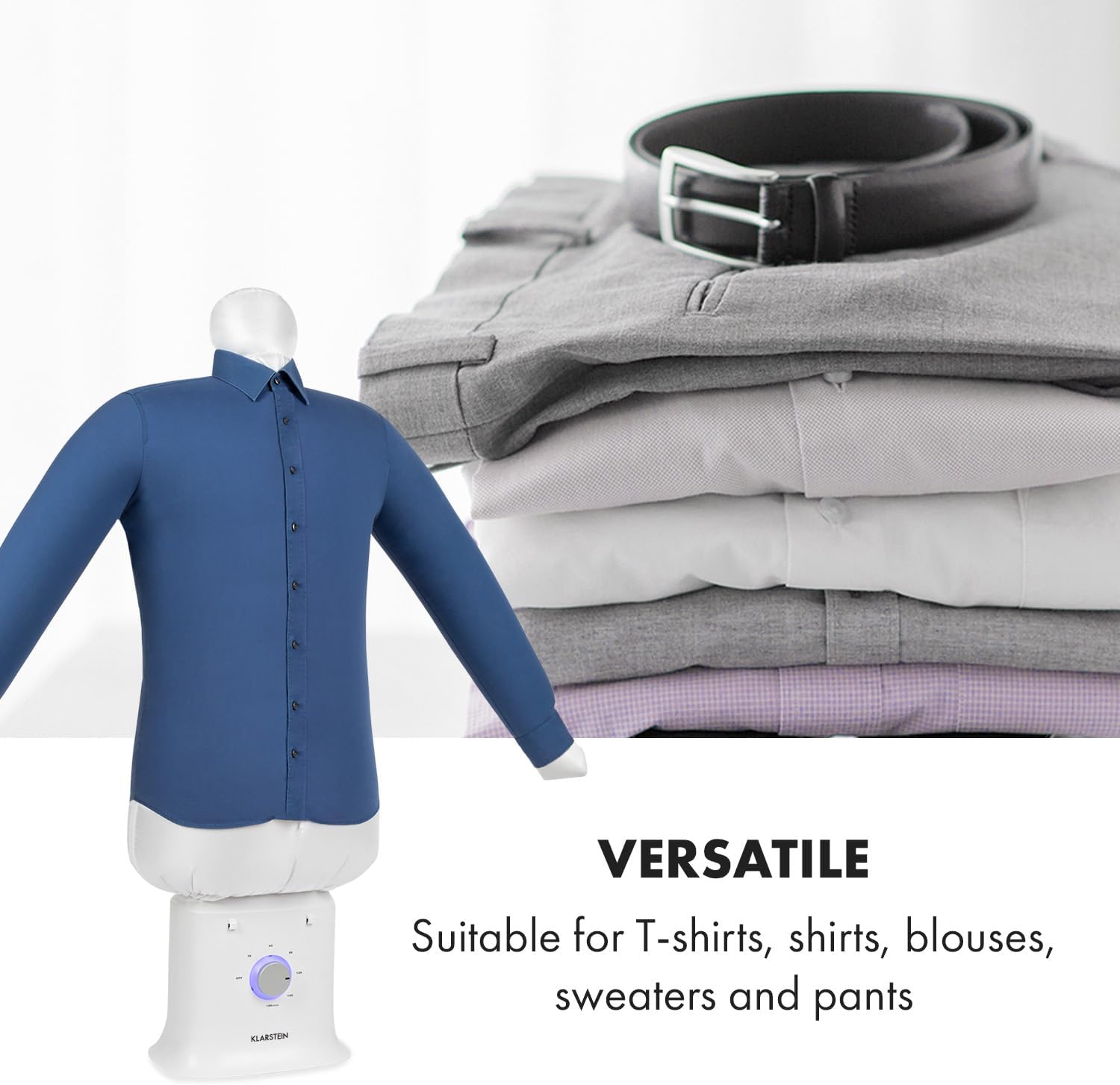 Detalle 2 de Klarstein ShirtButler Deluxe – urządzenie do suszenia i prasowania 2 w 1, 1250 W