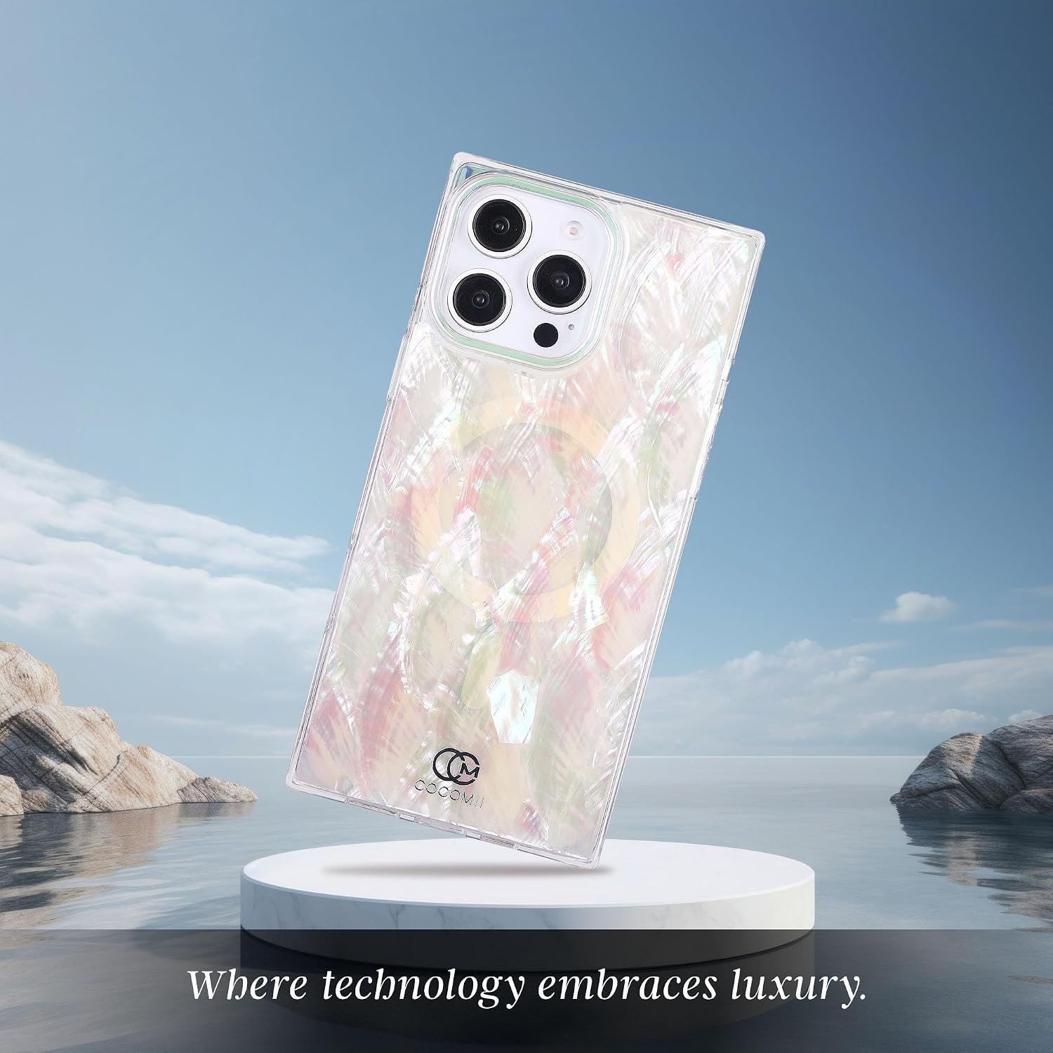 Detalle 2 de COCOMII iPhone 15 Pro Case with Mother of Pearl