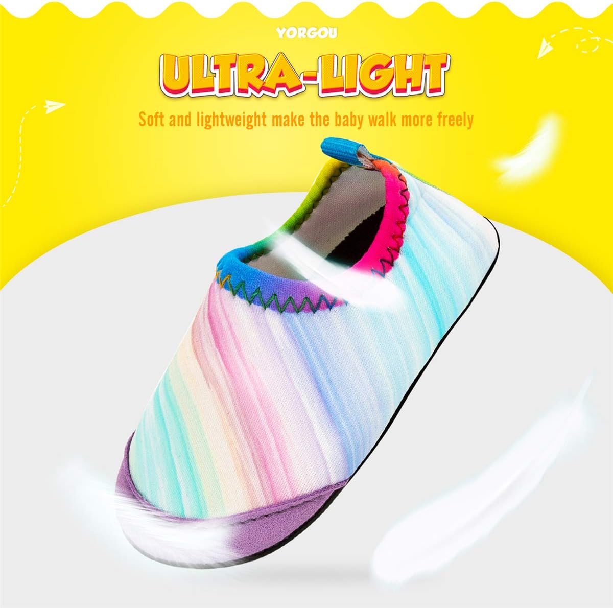 Detalle de Yorgou Baby Water Shoes for Toddlers – Non-Slip Aqua Socks for Pool & Beach