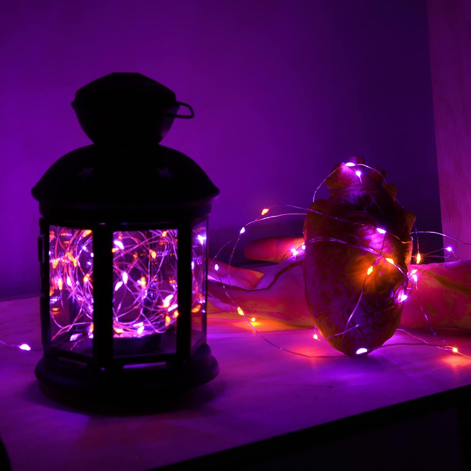 Thumbnail 6 de Joomer Orange & Purple Halloween Fairy Lights, 16FT, 50 LEDs, 2 Modes