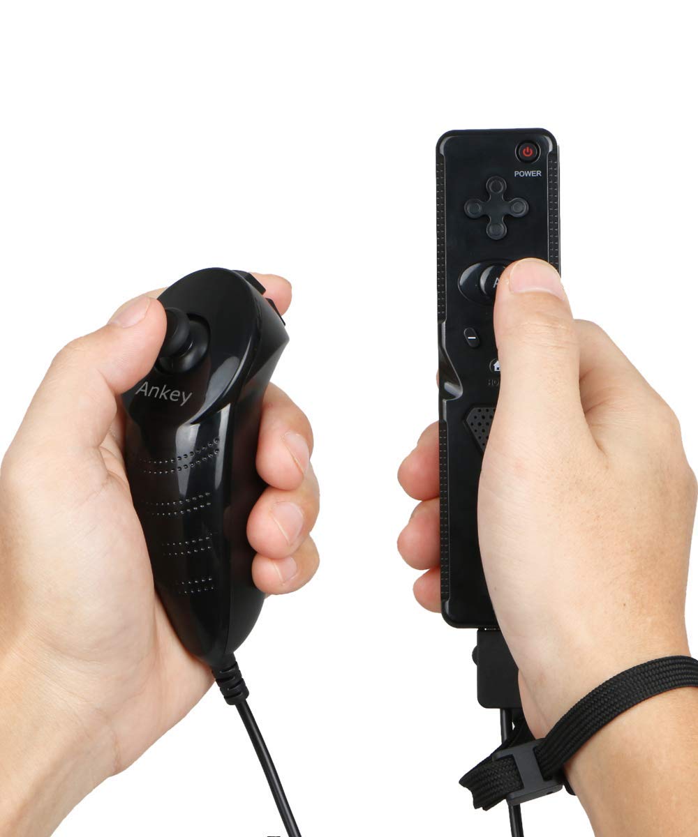 Detalle de Ankey 2-Pack Nunchuck Controller Ersatz – kabelgebundene Zusatz-Controller für Wii/Wii U