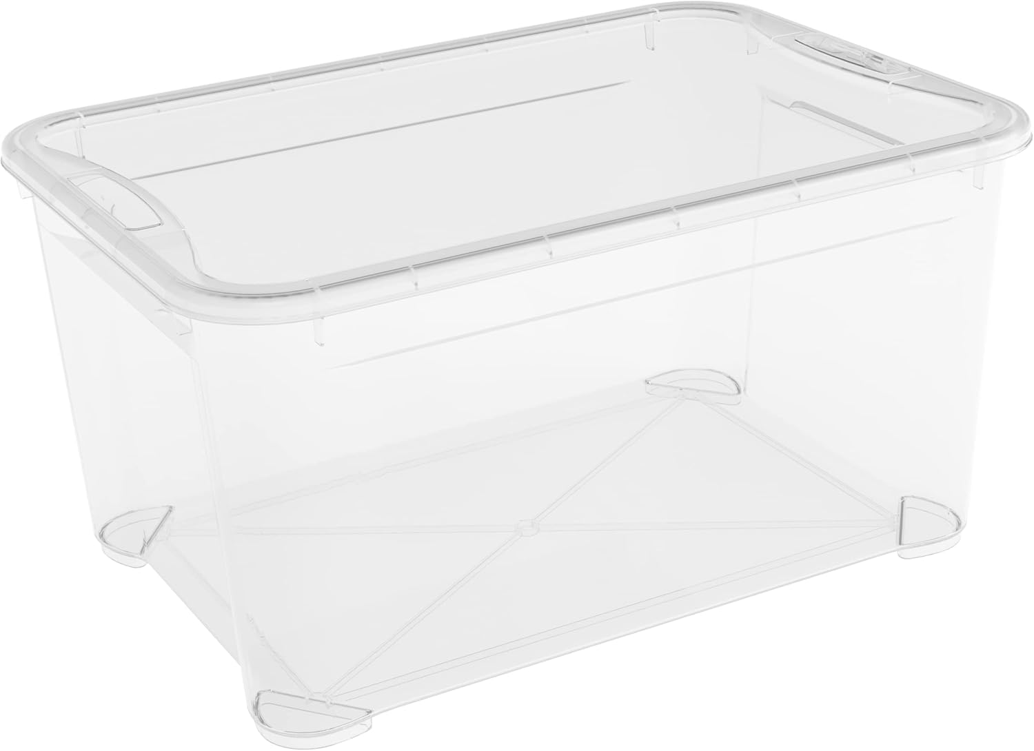 Thumbnail 1 de Keter Set di 5 Contenitori in Plastica con Coperchio T Box L, 47 L ciascuno, trasparenti