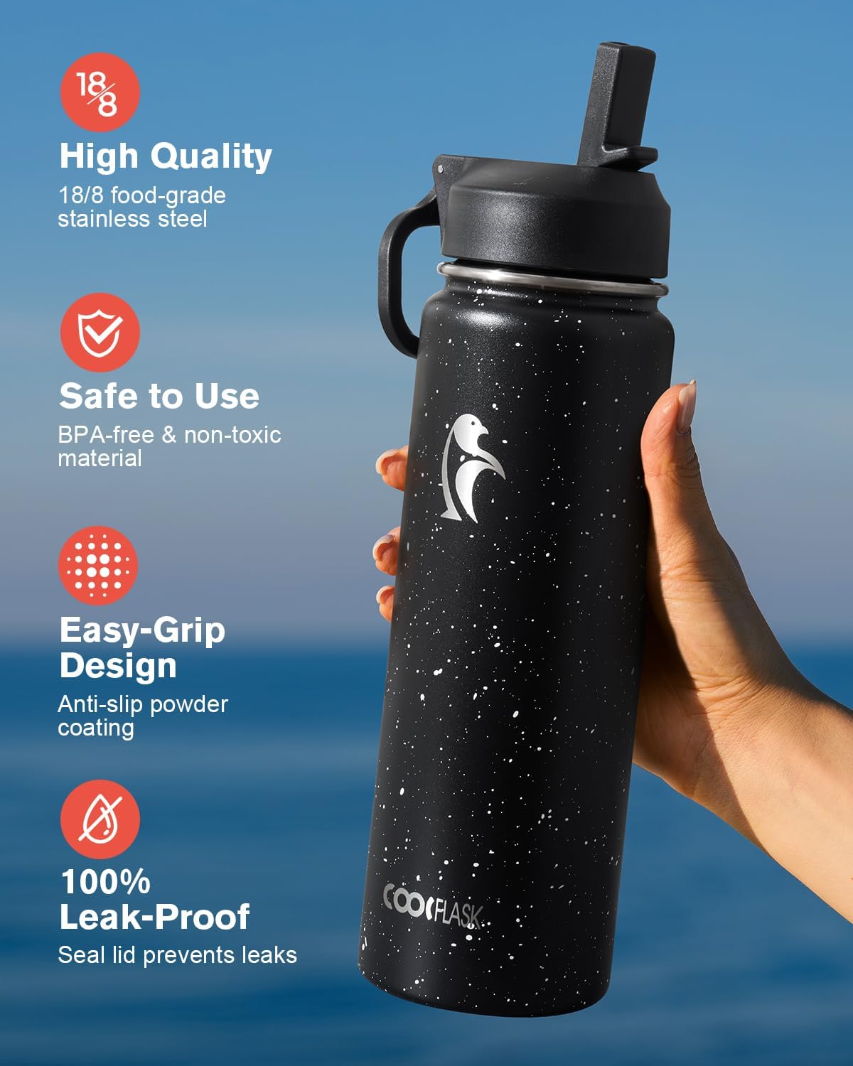 Detalle de Coolflask 64 oz Insulated Water Bottle