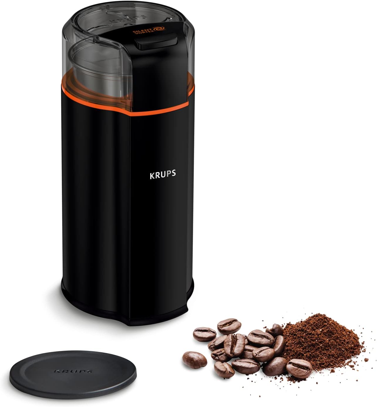Detalle de KRUPS Silent Vortex GX3328 koffiemolen, 175 W en uitneembare RVS-kom