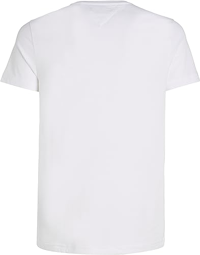 Detalle de Tommy Hilfiger Uomo T-Shirt Maniche Corte Core Stretch Slim Fit Bianco M