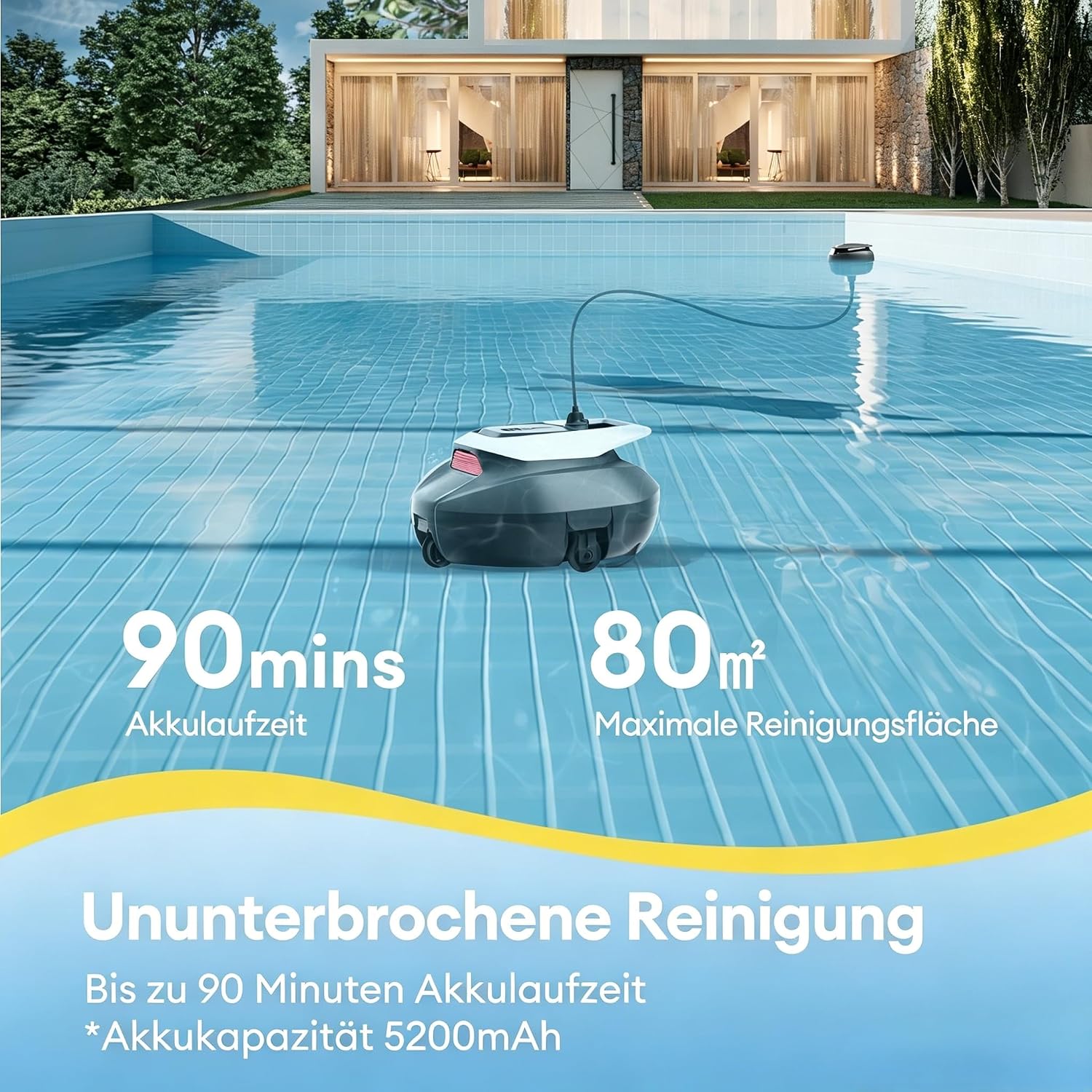 Thumbnail 6 de Pooleco 10 Poolroboter (2026 Upgrade) – kabelloser Akku-Saugroboter mit Dual-Motor-System