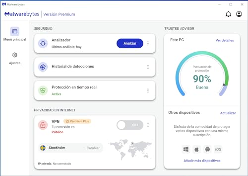 Thumbnail 6 de Malwarebytes Premium para 5 dispositivos (12 meses) — Código de activación enviado por email
