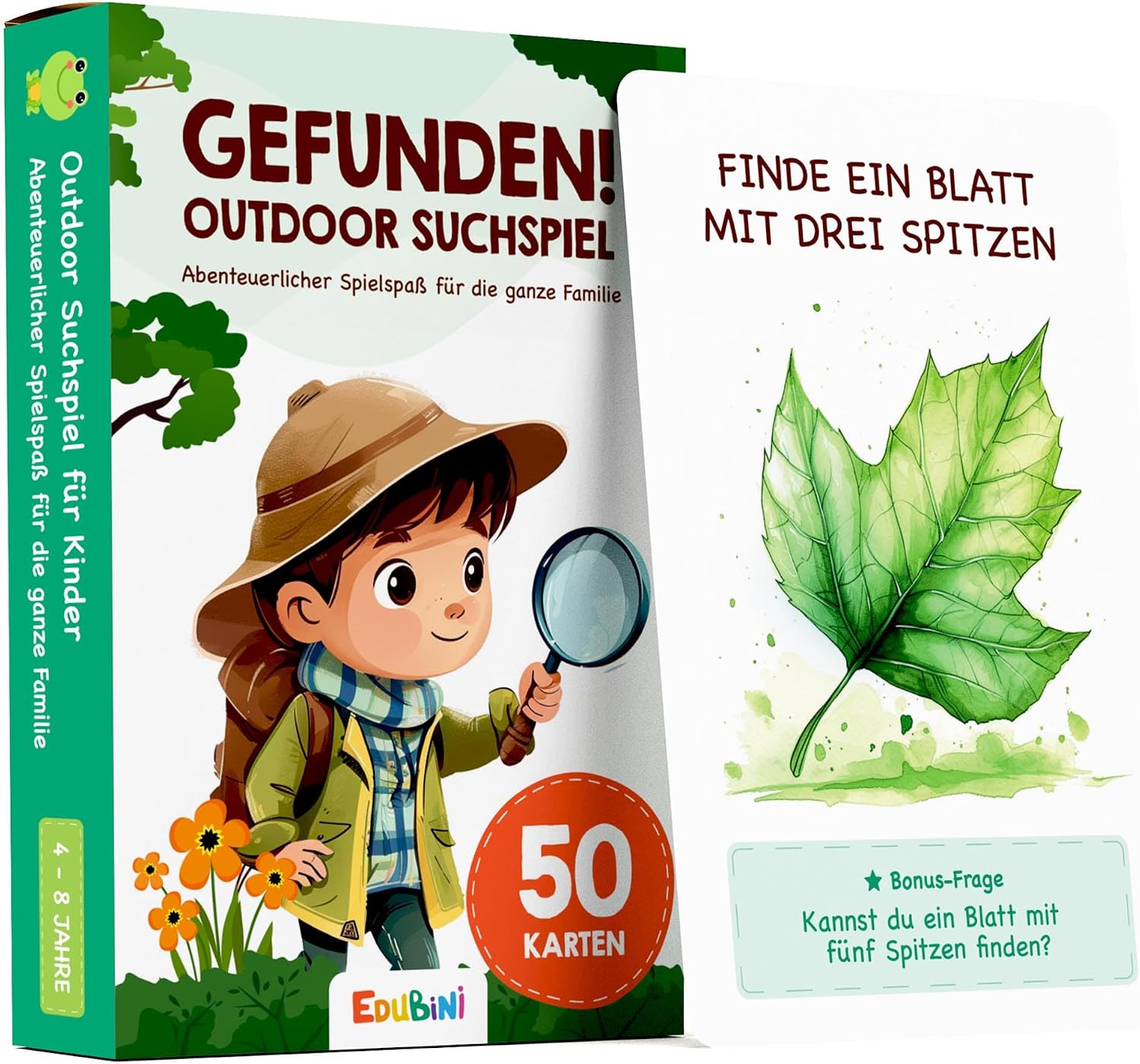 Detalle de Edubini GEFUNDEN! Outdoor Suchspiel 50 Karten 🎲