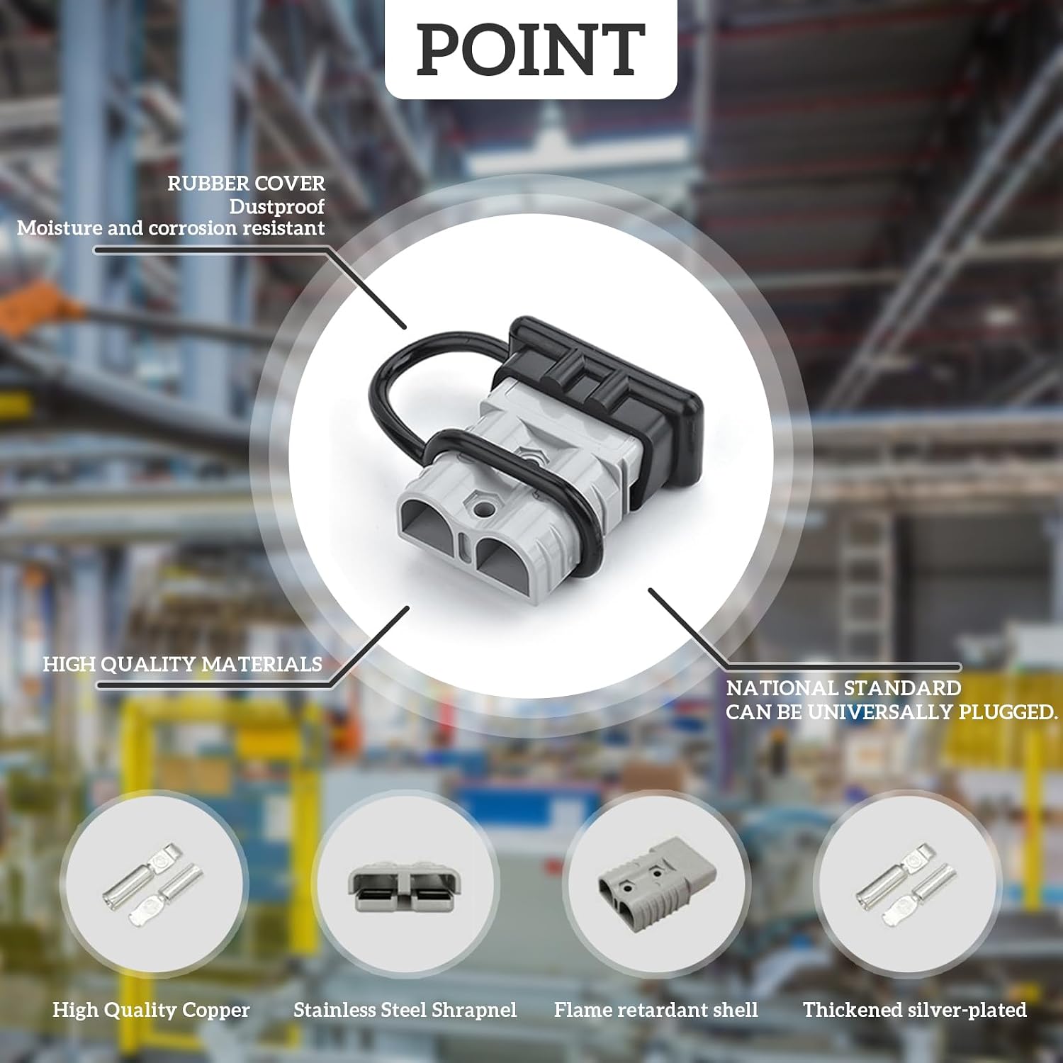 Detalle de Eagles battery connector plugs, 50 A