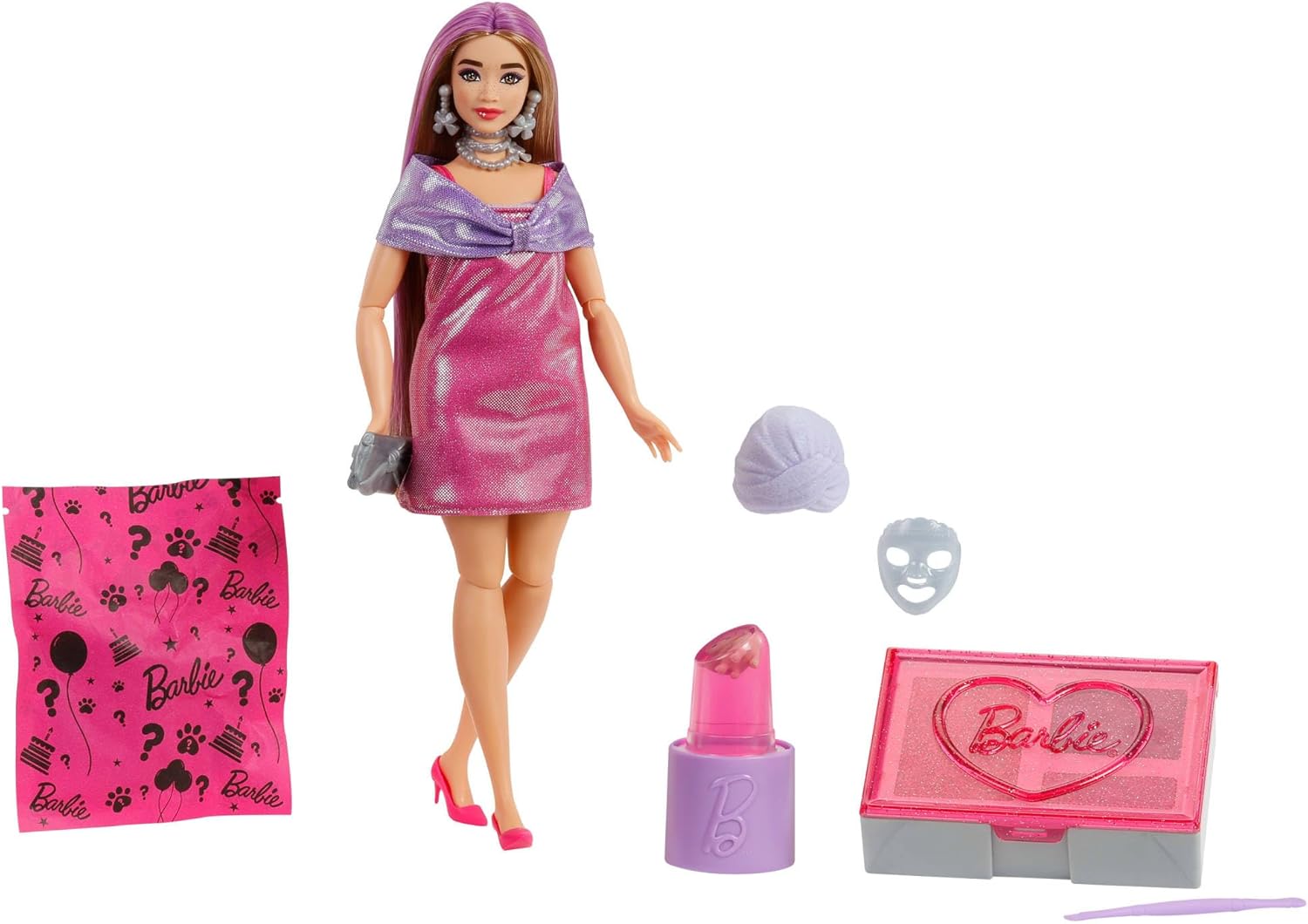 Thumbnail 6 de Barbie Party Unboxed Glam Party Serie JFY66 – Puppe & Accessoires mit 10 Überraschungen