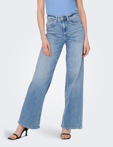 Thumbnail 1 de Only Damen Onlmadison Blush Hw Wide Dnm Cro371 Noos Light Blue Denim M/30L