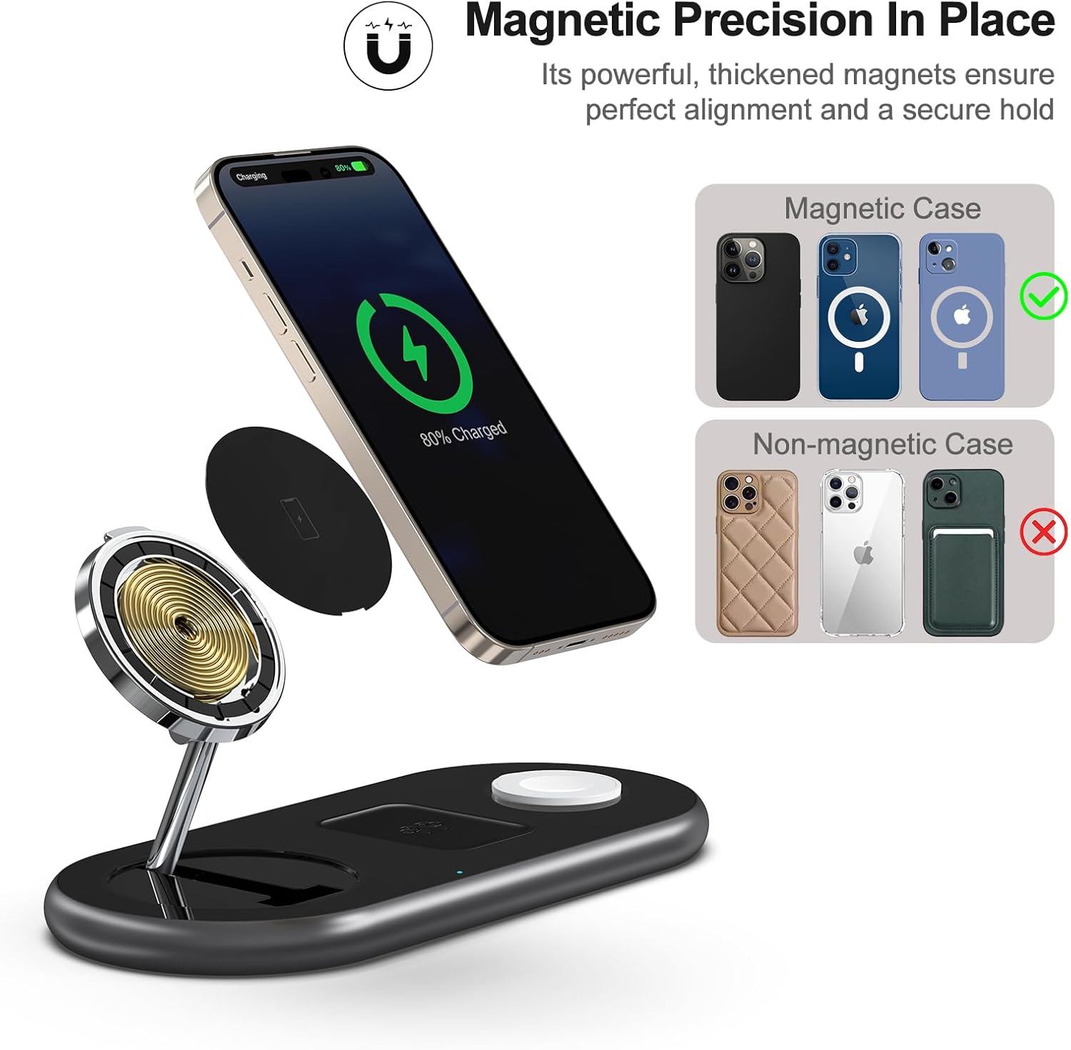 Thumbnail 2 de MagSafe 3-in-1 Charging Station for iPhone, iWatch, AirPods