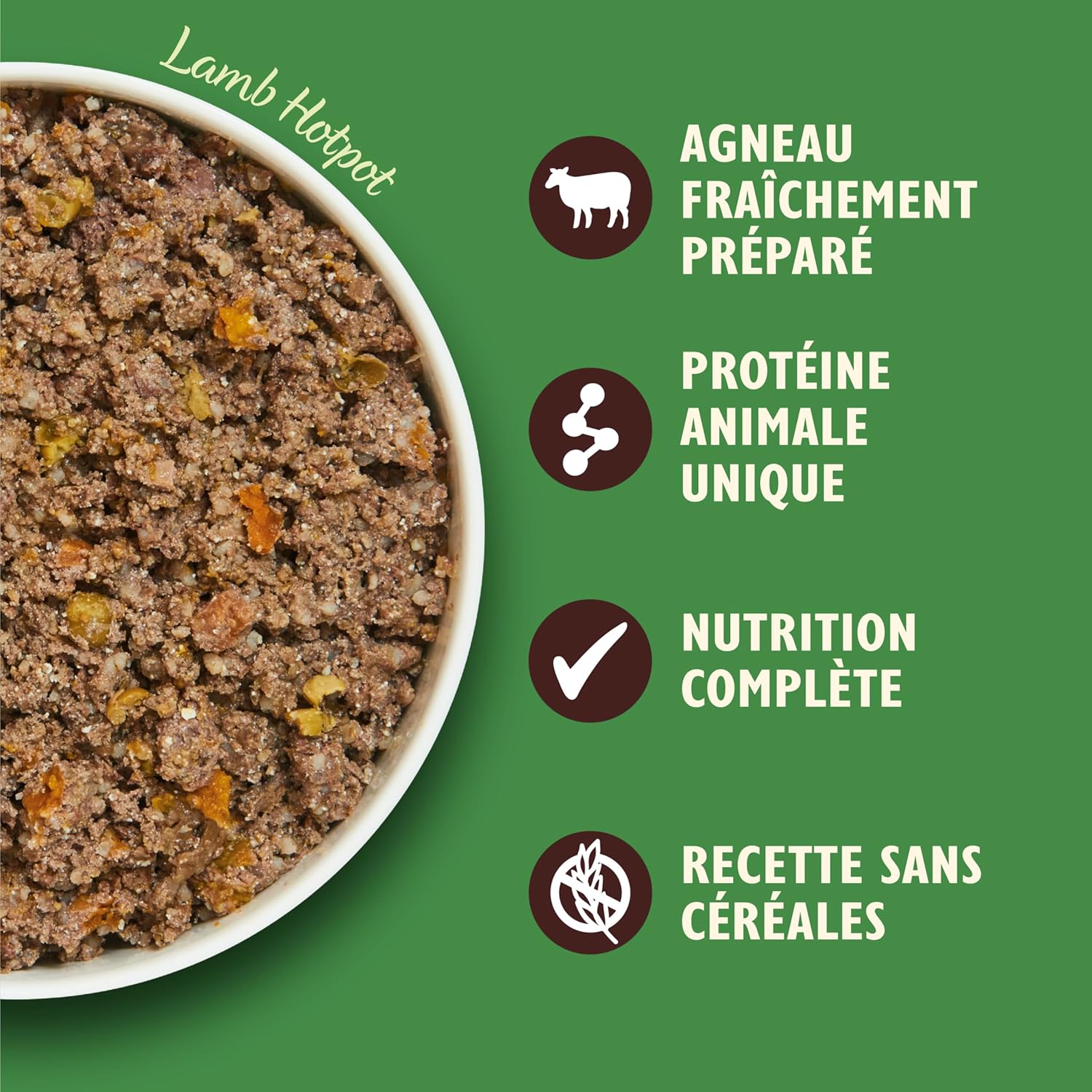 Detalle de Repas Complet pour Chien par Lily's Kitchen – 60% agneau, sans céréales