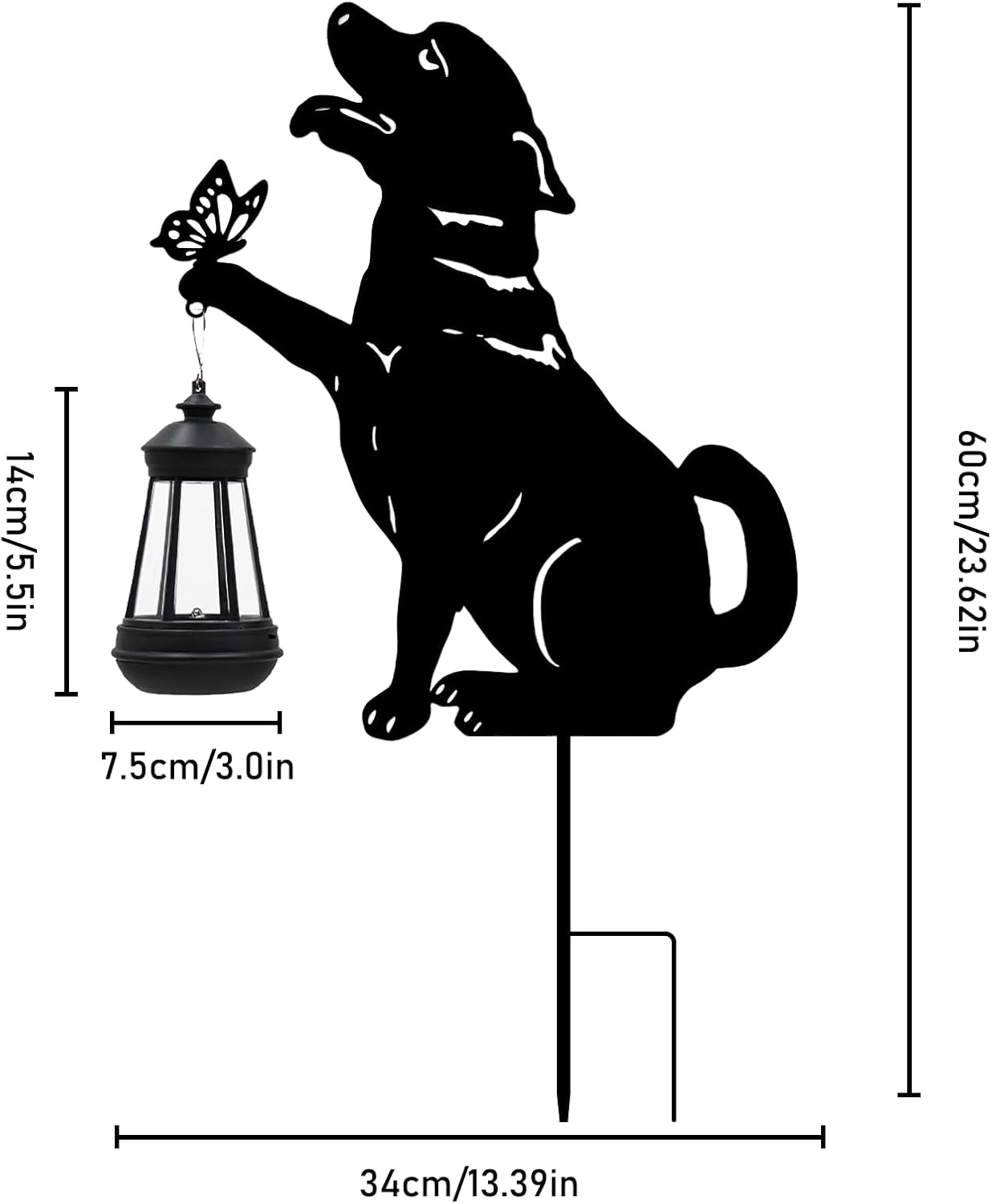 Detalle 2 de Twinbling Black Cat Yard Decorations Outdoor with Solar Lights