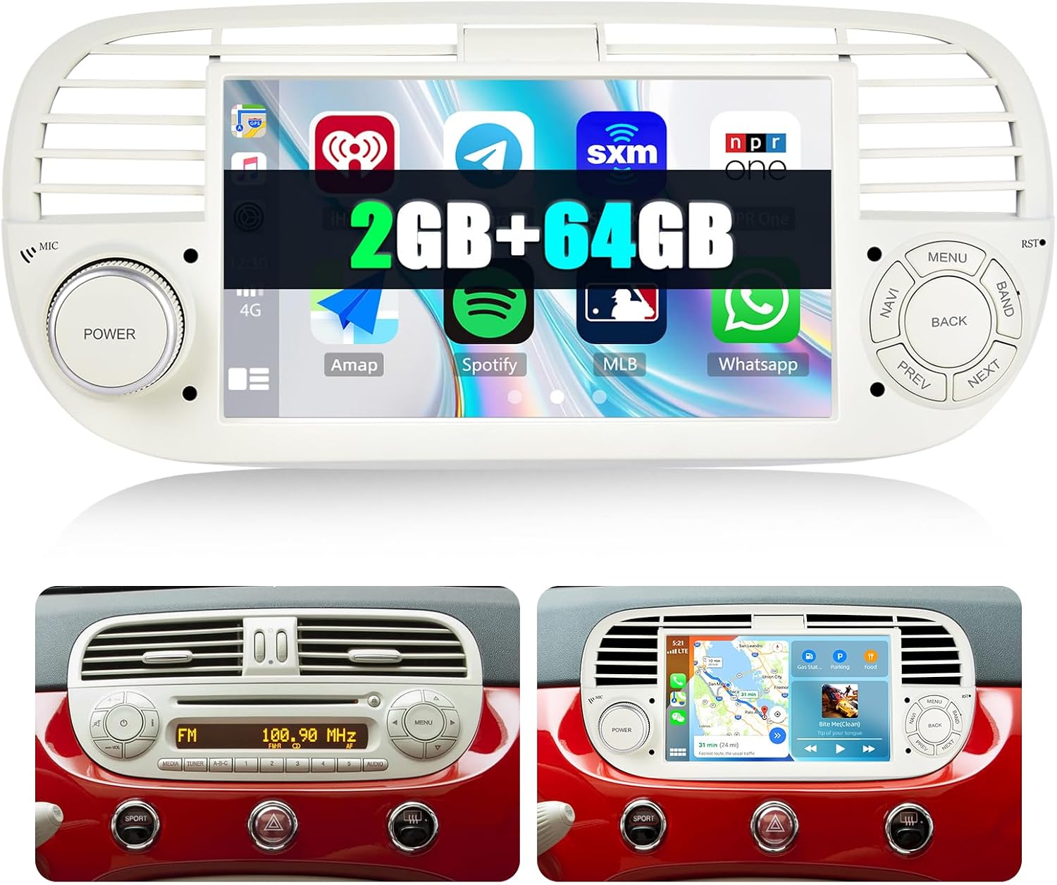 Detalle de SIXWIN 2+64G Android 13 Autoradio 7" HD