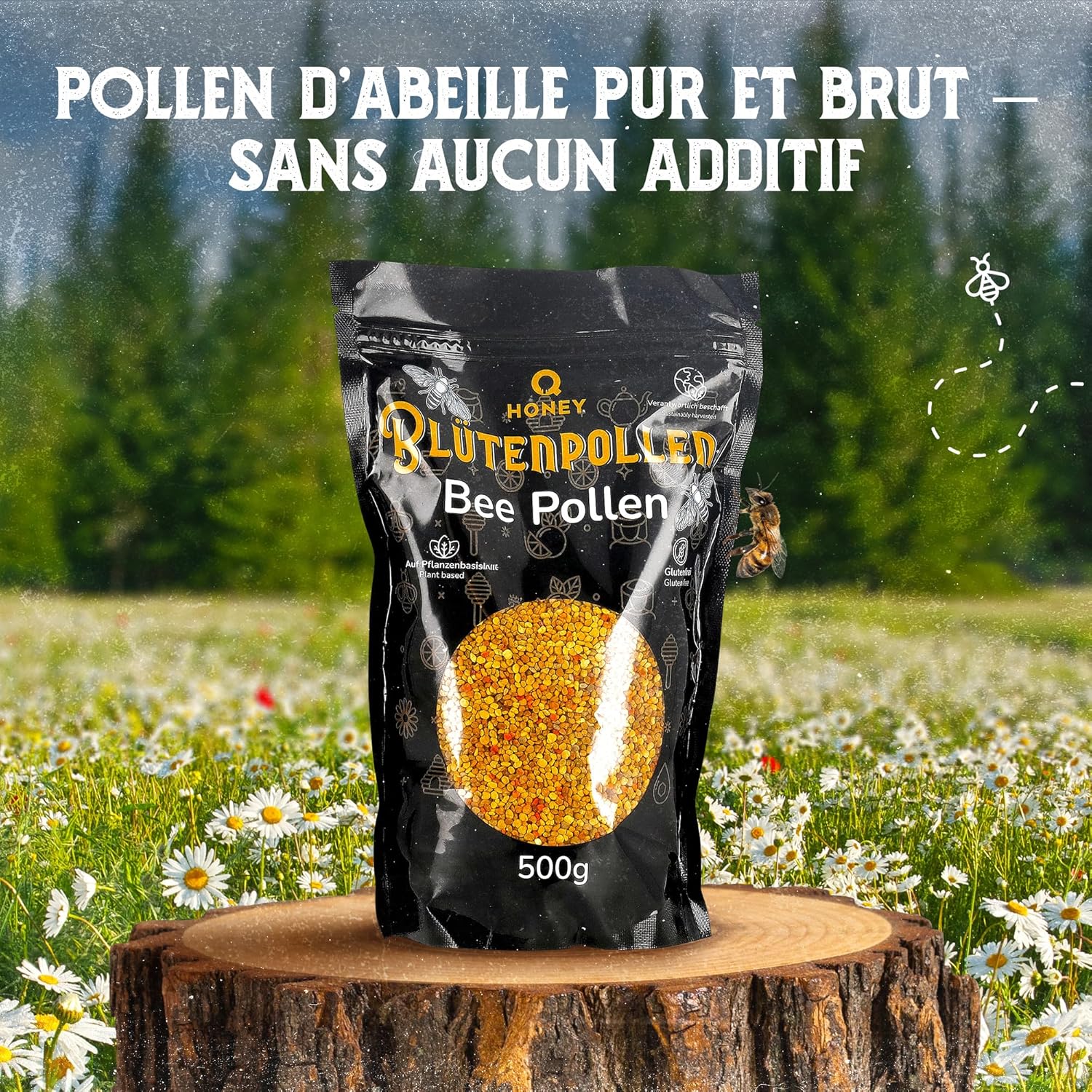 Thumbnail 2 de Pollen d’abeille brut pur 500 g – granules 100 % non transformés, Naturel et sain