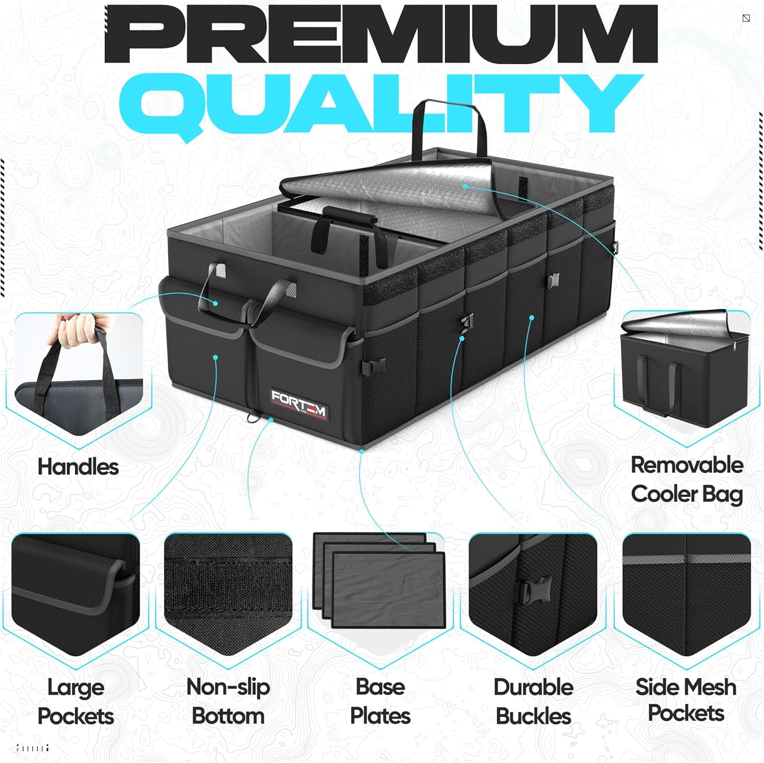 Thumbnail 1 de FORTEM Trunk Organizer 105L for SUV