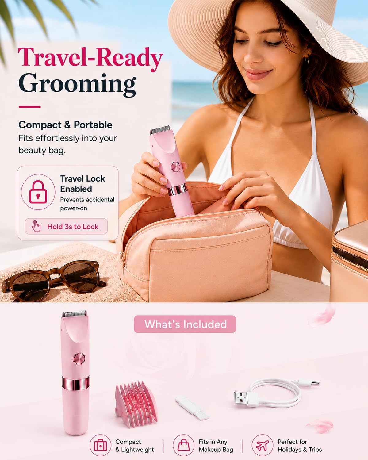 Thumbnail 6 de Bikini Trimmer Women Waterproof 2-in-1: Gentle Facial Hair Remover for Women