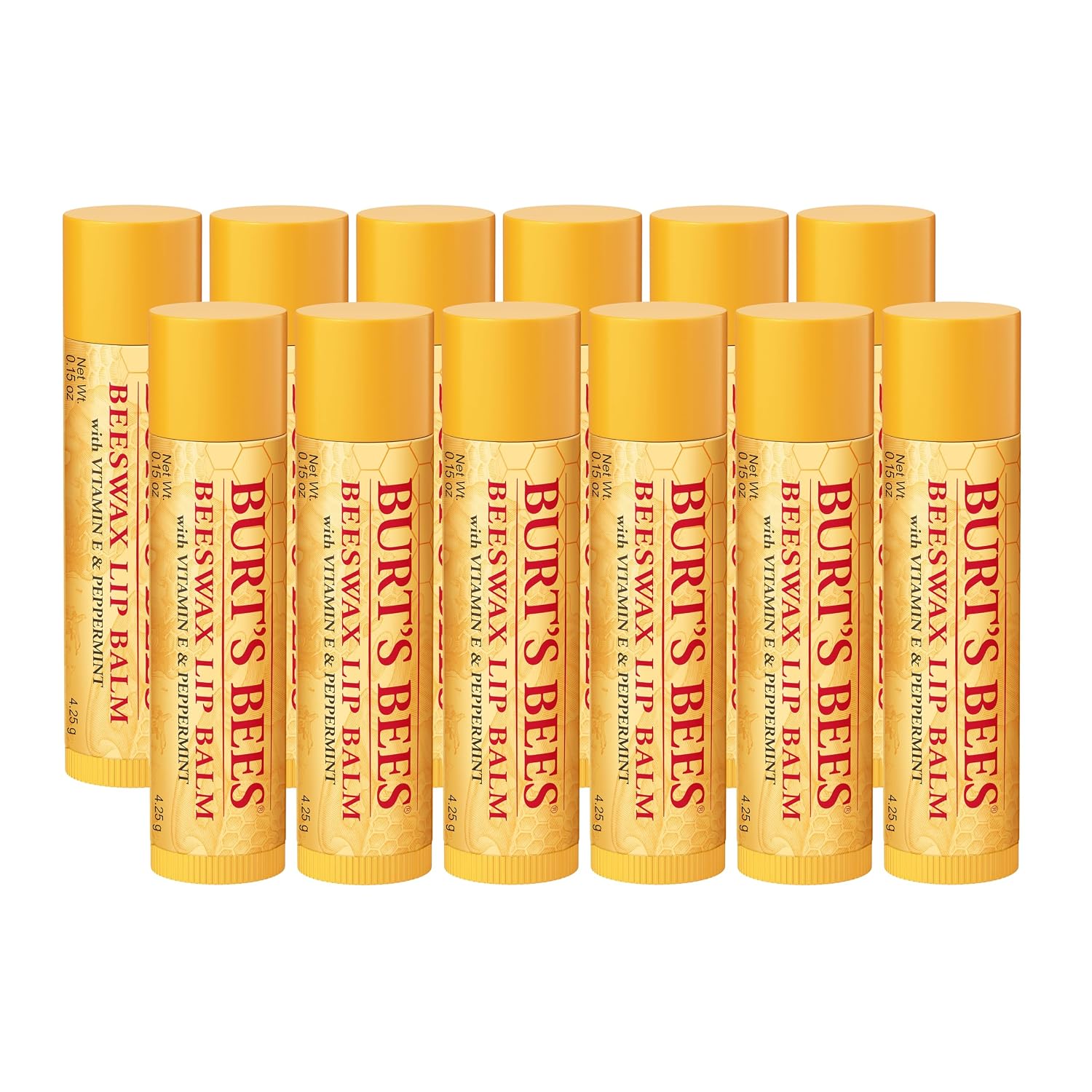 Detalle de Burt's Bees Original Beeswax Lip Balm 12-pack ๐