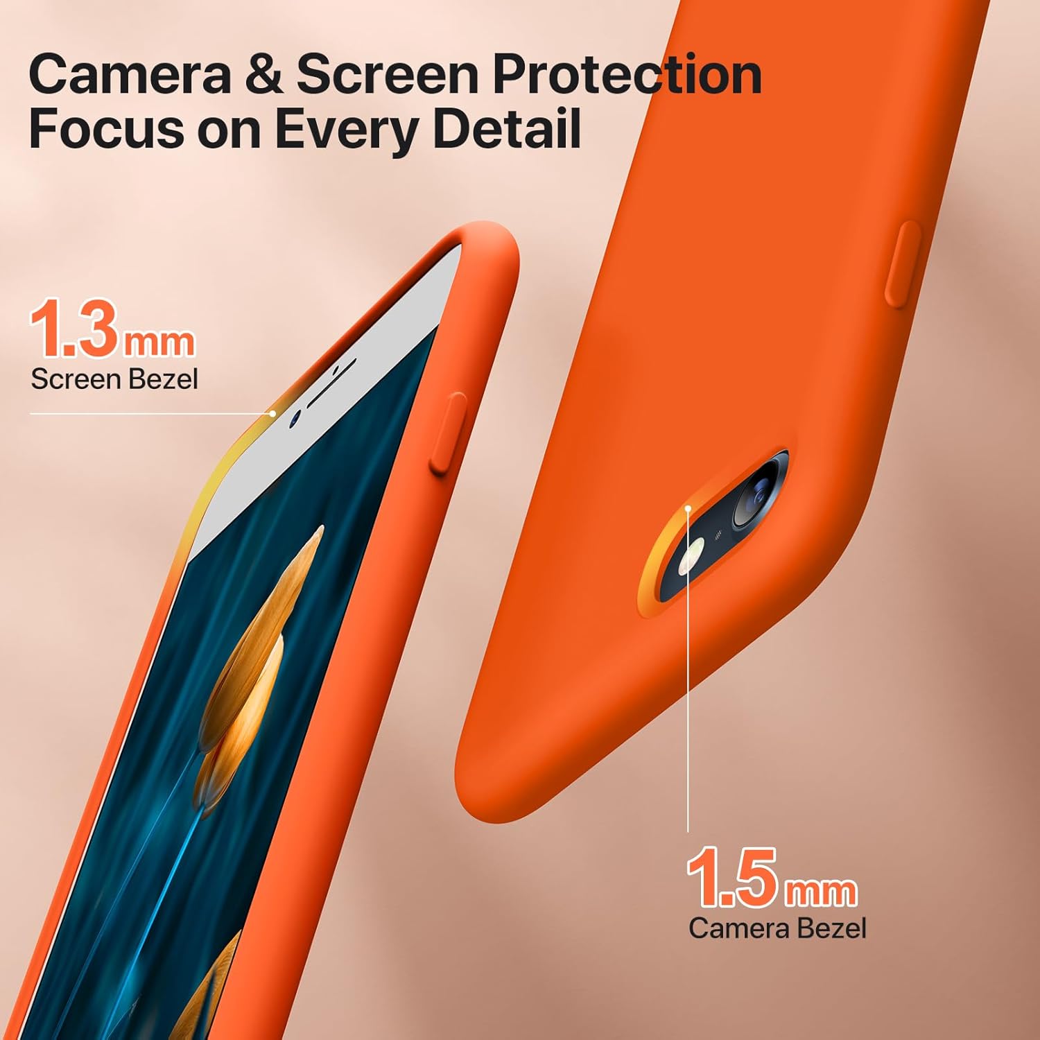 Thumbnail 3 de Miracase Ultra Slim Case with Screen Protector for iPhone SE (2022/2020) and iPhone 7/8 – Orange
