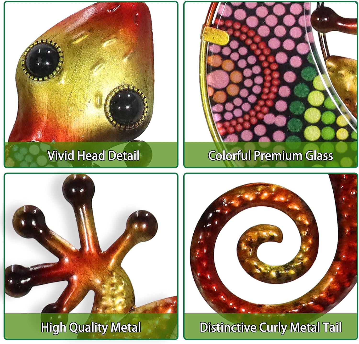 Thumbnail 2 de HONGLAND Metal Gecko Wall Art, 15 inch