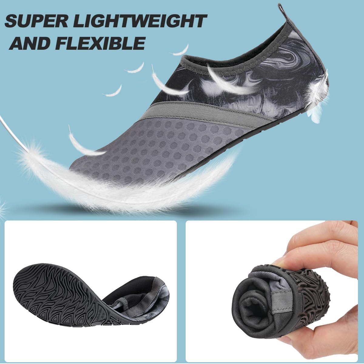 Thumbnail 3 de Barefoot Aqua Spotrs Water Shoes: Quick-Dry Beach and Pool Shoes for Men and Women