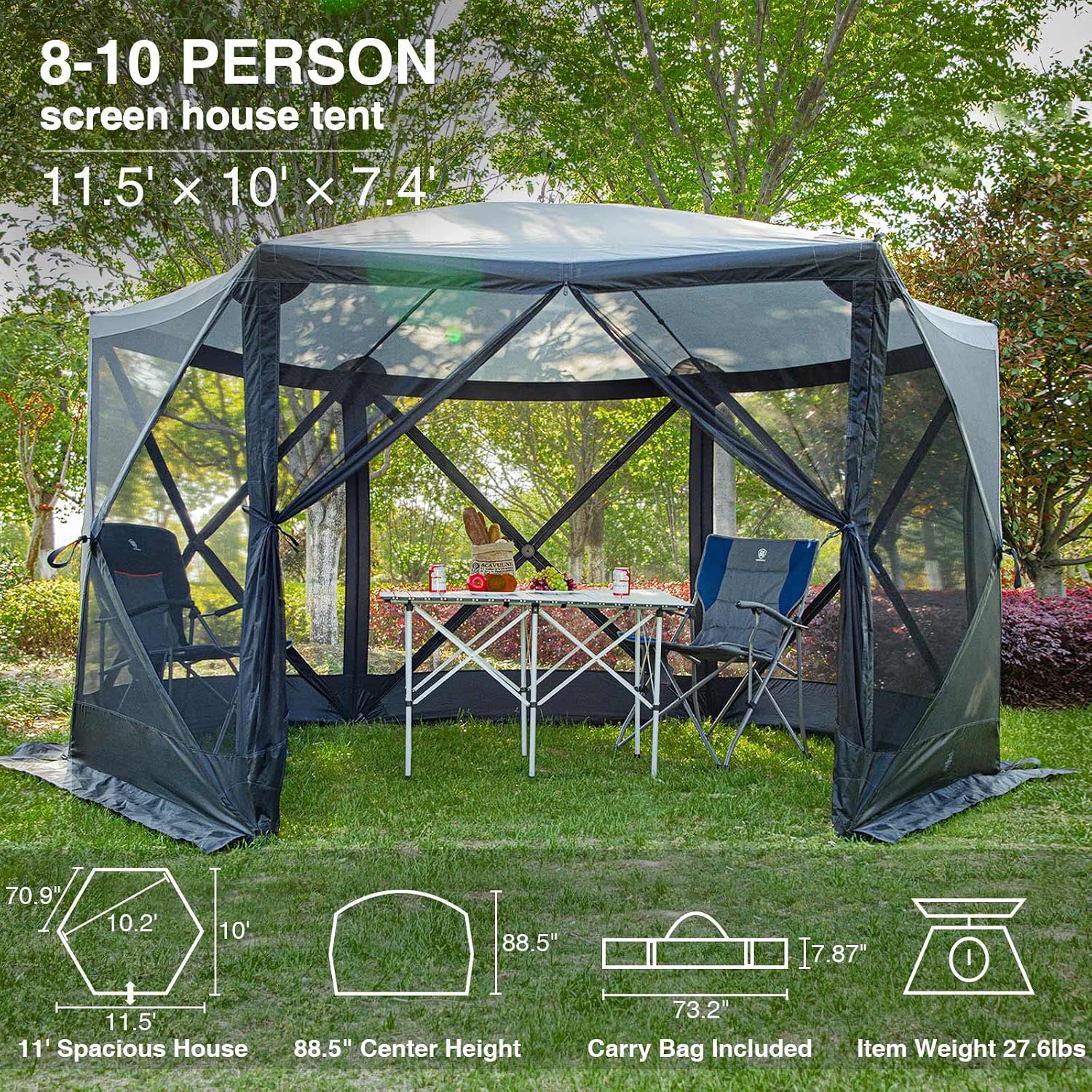 Detalle de EVER ADVANCED Pop-Up Screen House 11.5 ft