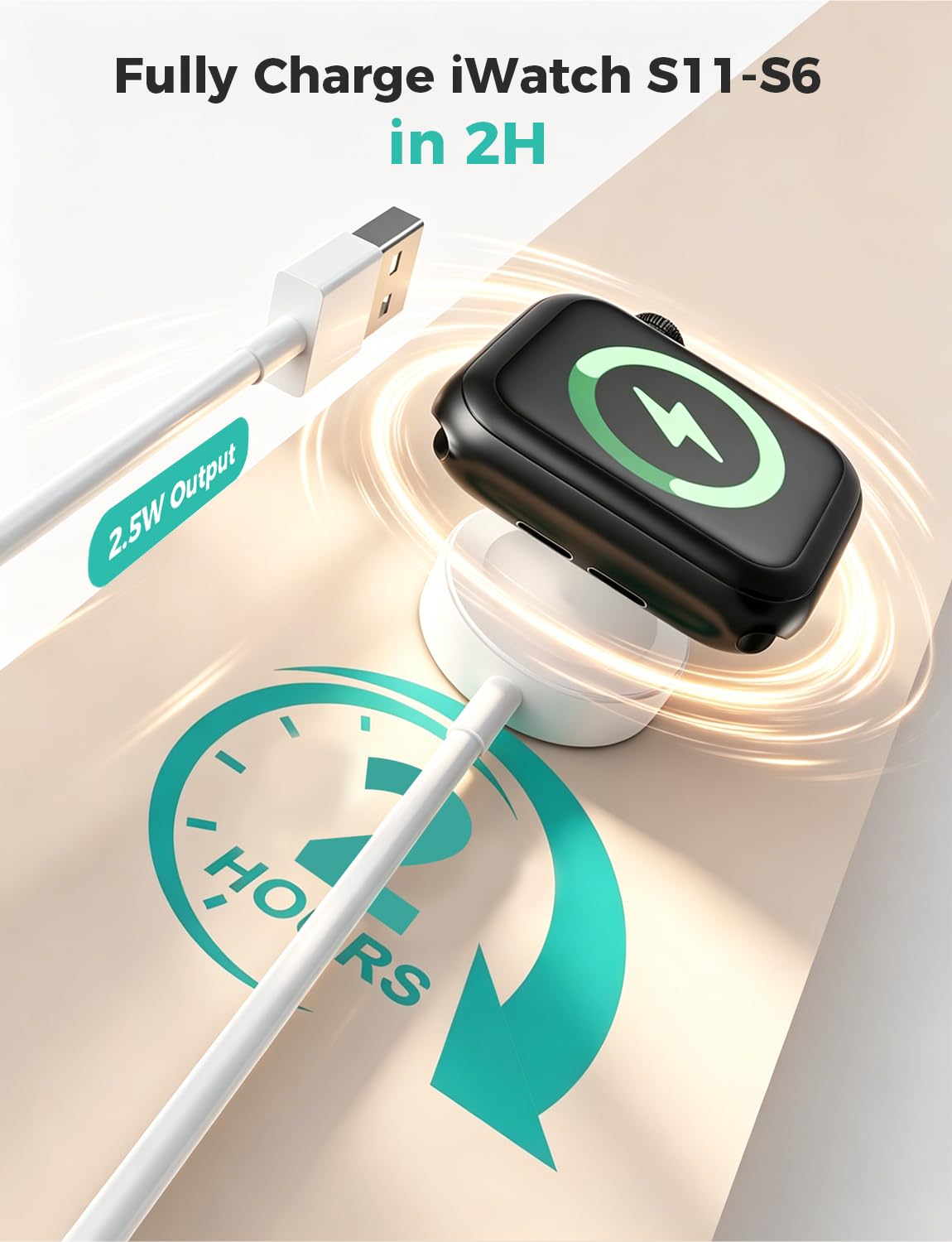 Detalle 2 de 2026 Upgraded Apple Watch Charger USB Magnetic Fast Charging Cable
