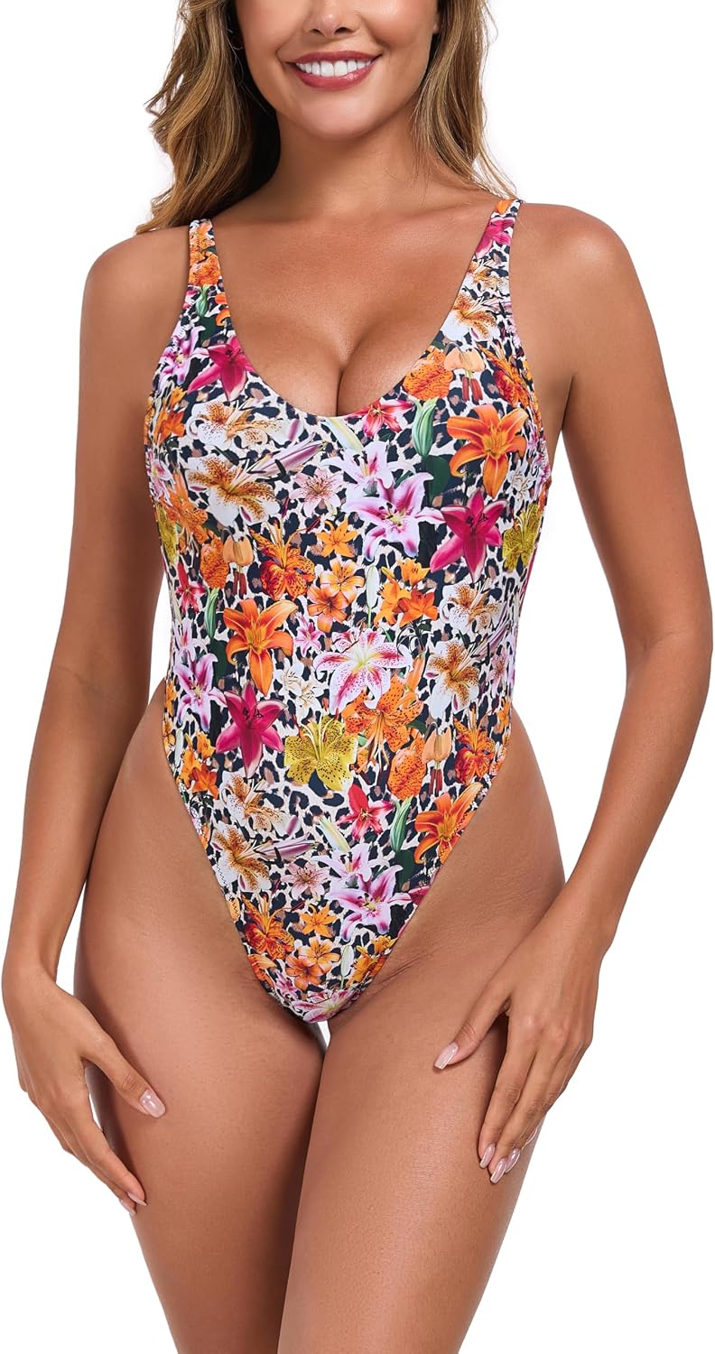 Thumbnail 6 de Maillot de bain une pièce RELLECIGA string thong à taille haute et bretelles réglables