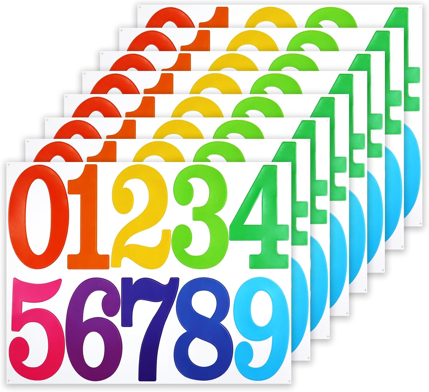 BINLINHONGO Number Stickers 4-Inch
