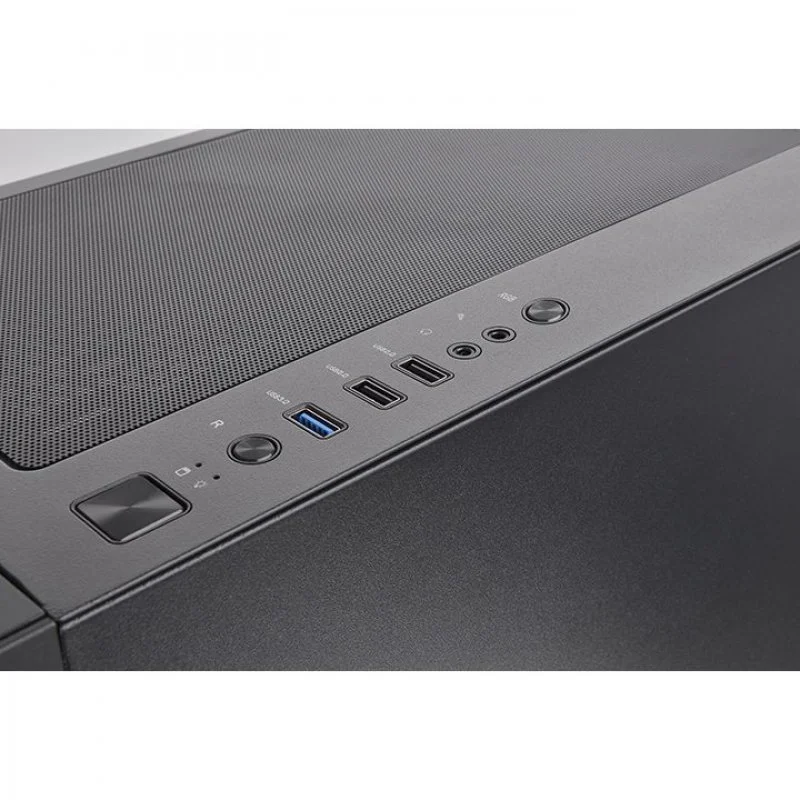 Detalle 2 de Thermaltake H350 TG RGB Cristal Templado USB 3.1 Negra: ficha rápida para constructores que buscan estilo y flujo de aire