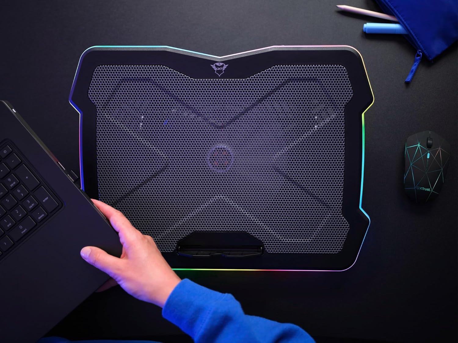 Detalle 2 de Trust GXT 1126 Aura Laptop-Kühlständer bis 17,3 Zoll