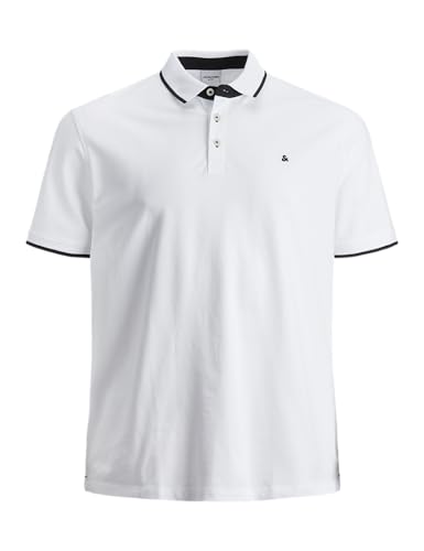 Detalle de Jack & Jones Jjepaulos Polo Ss Noos Pls Camiseta Hombre White 3XL