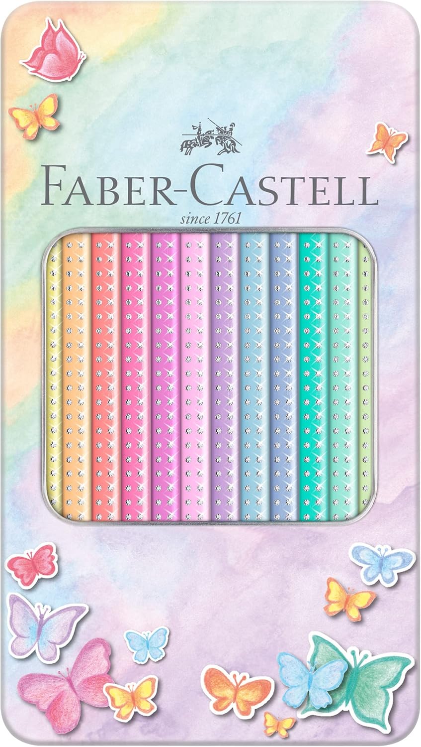 Detalle de FABER-CASTELL Sparkle Matite pastello 12 colori in astuccio metallico