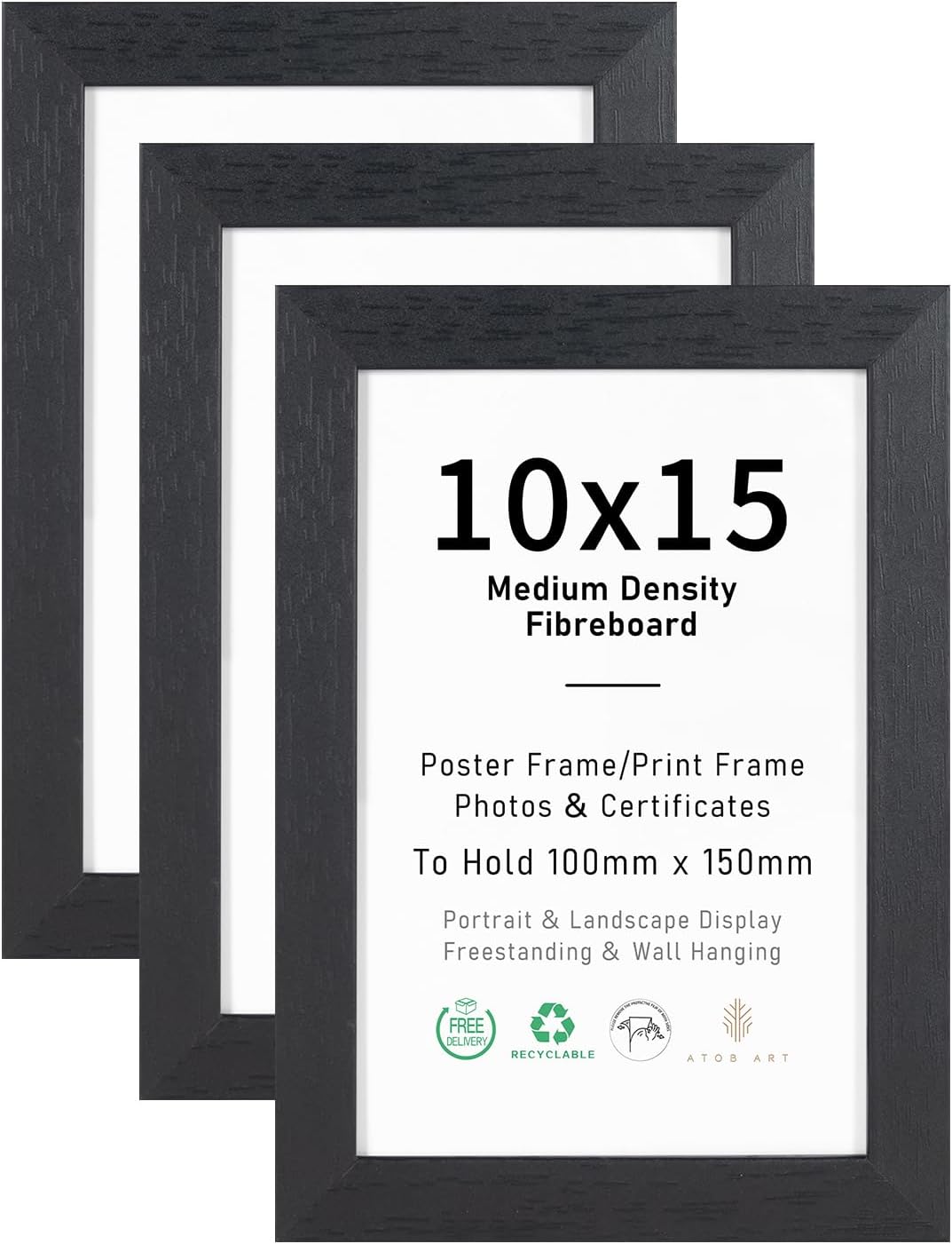 Detalle de 10x15 Picture Frames Set of 3